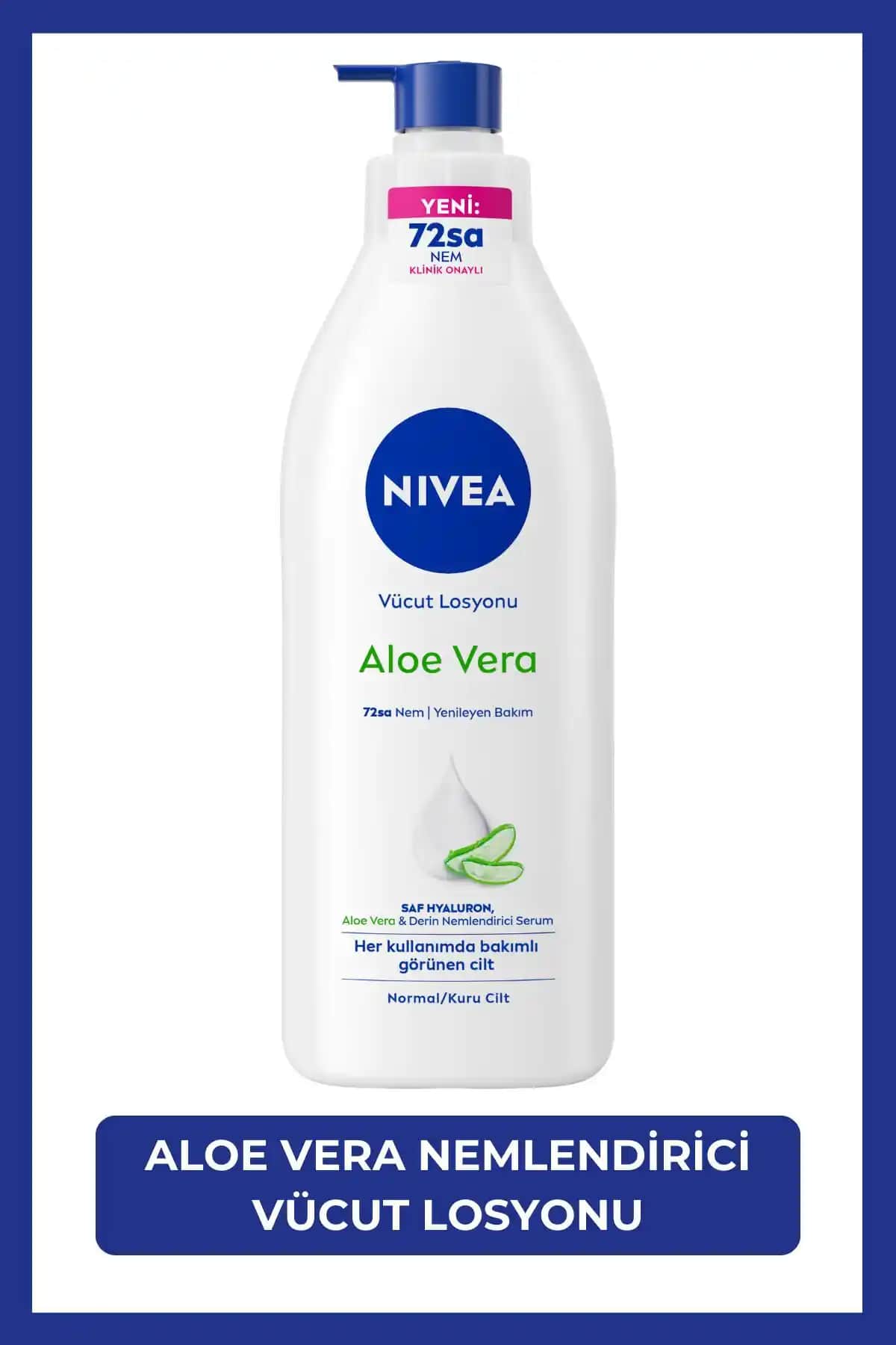 NIVEA Aloe Vera Derinlemesine Nemlendirici Losyonu ile Cilt Bakımında Uzun Süreli Nemlenme