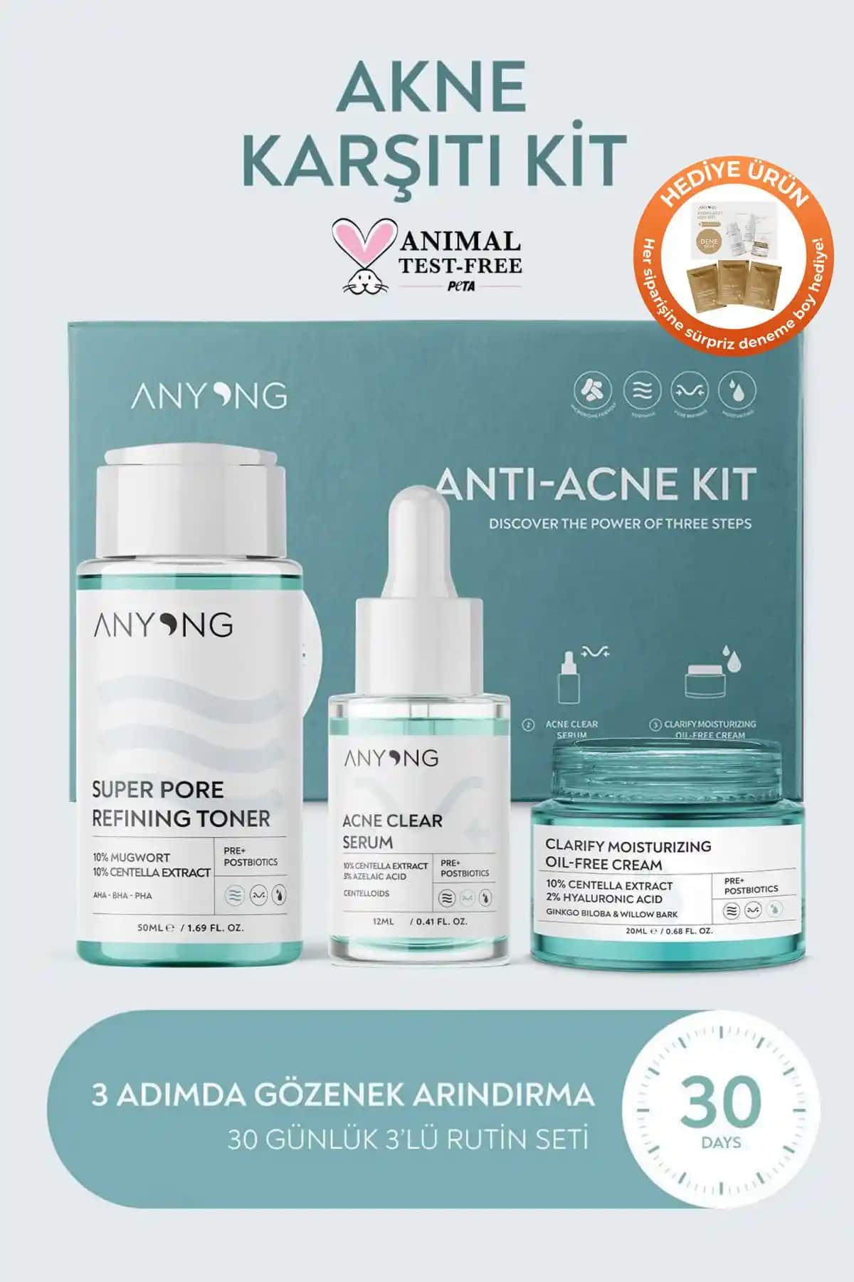 Anyong Akne Karşıtı ve Gözenek Sıkılaştırıcı Karma-Yağlı Cilt Bakım Seti İncelemesi