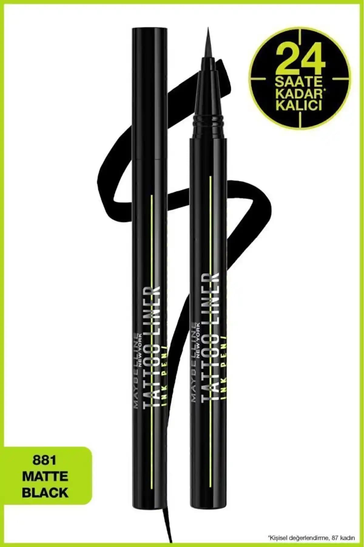 Maybelline New York Tattoo Liner Ink Pen Siyah: Uzun Süre Kalıcı ve Kolay Uygulamalı Eyeliner
