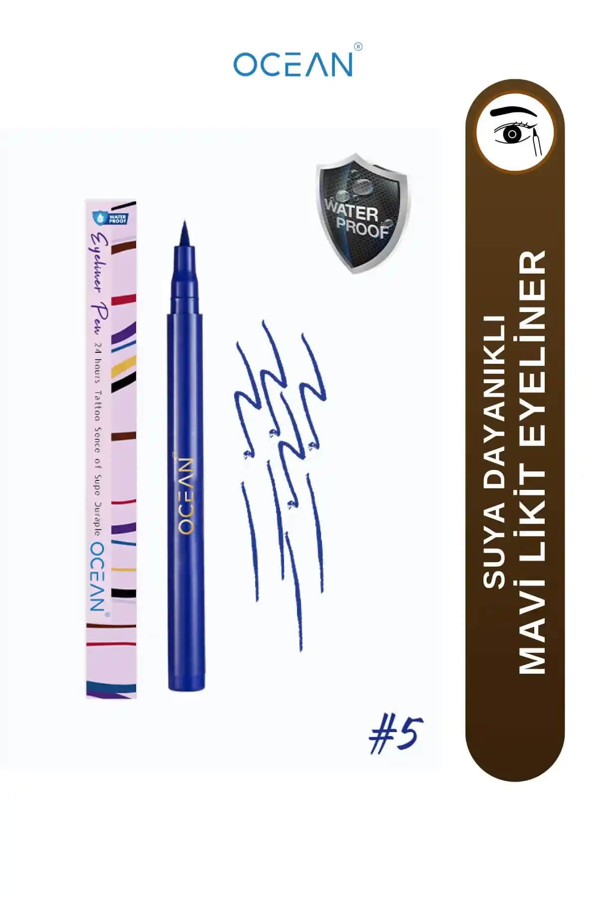 Ocean Mavi Eyeliner: Uzun Süre Kalıcı ve Suya Dayanıklı Mavi Göz Kalemi