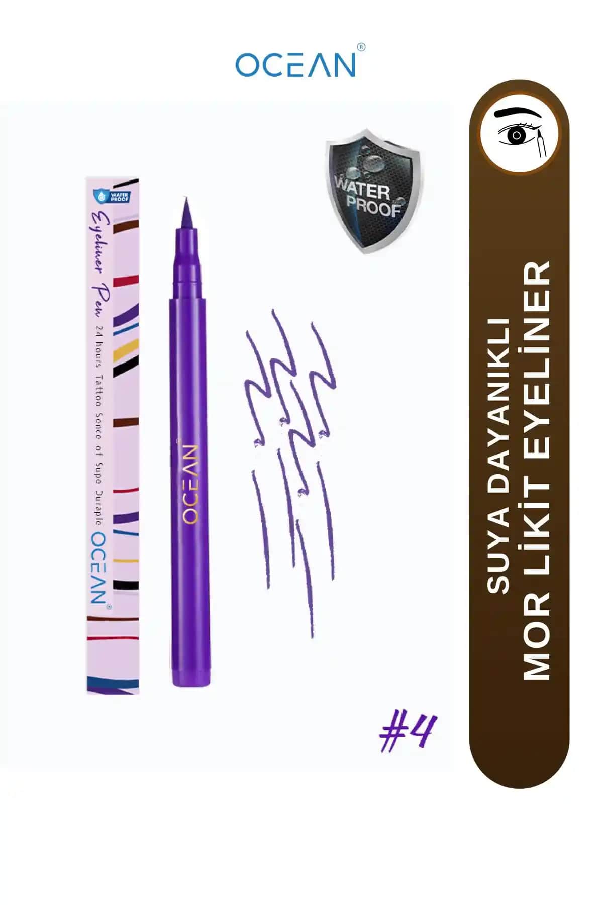 Ocean Mor Eyeliner: Yüksek Pigmentasyon ve Uzun Süre Dayanıklı Sıvı Eyeliner