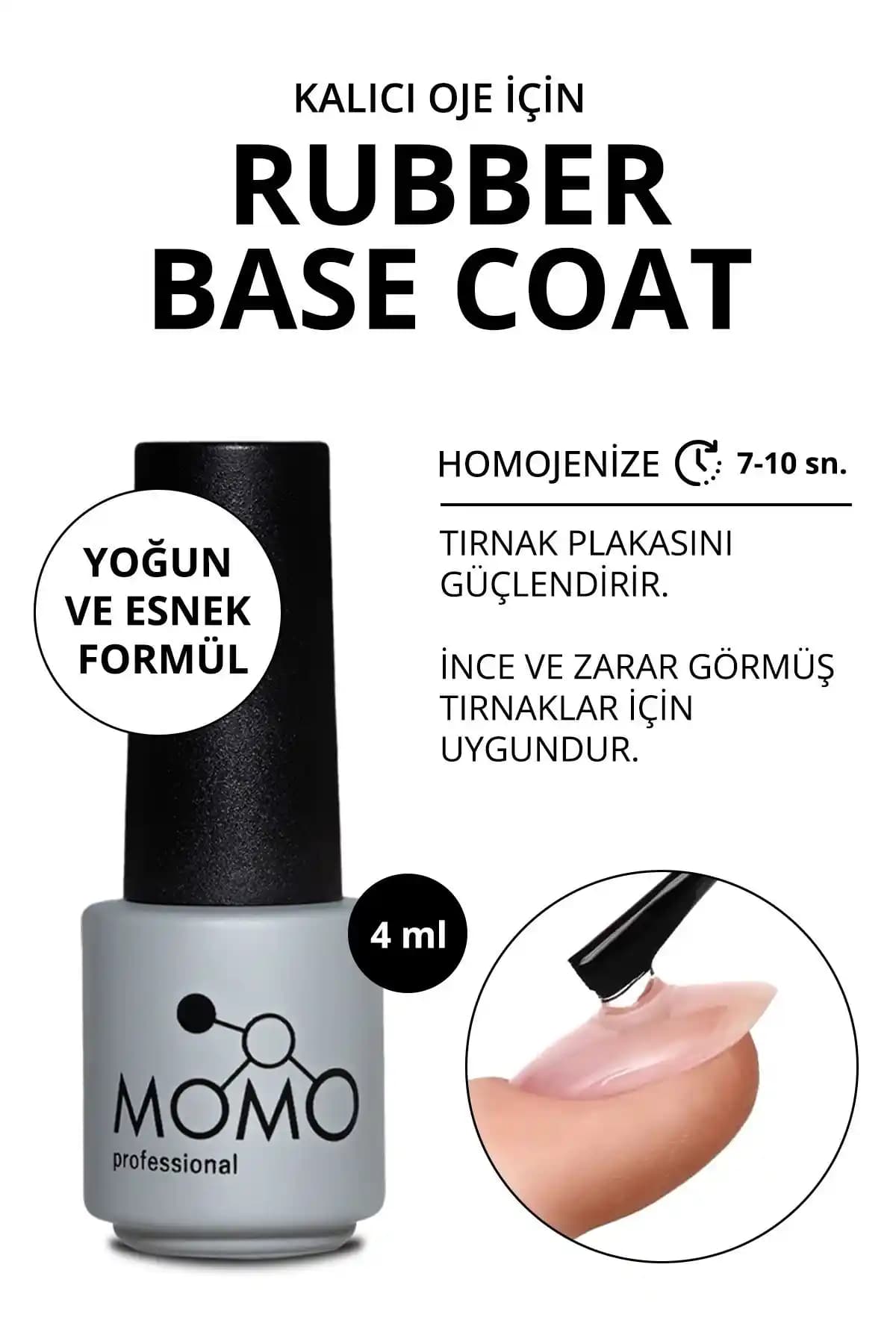 MOMO Professional Rubber Base Coat ile Kalıcı ve Dayanıklı Oje Uygulaması