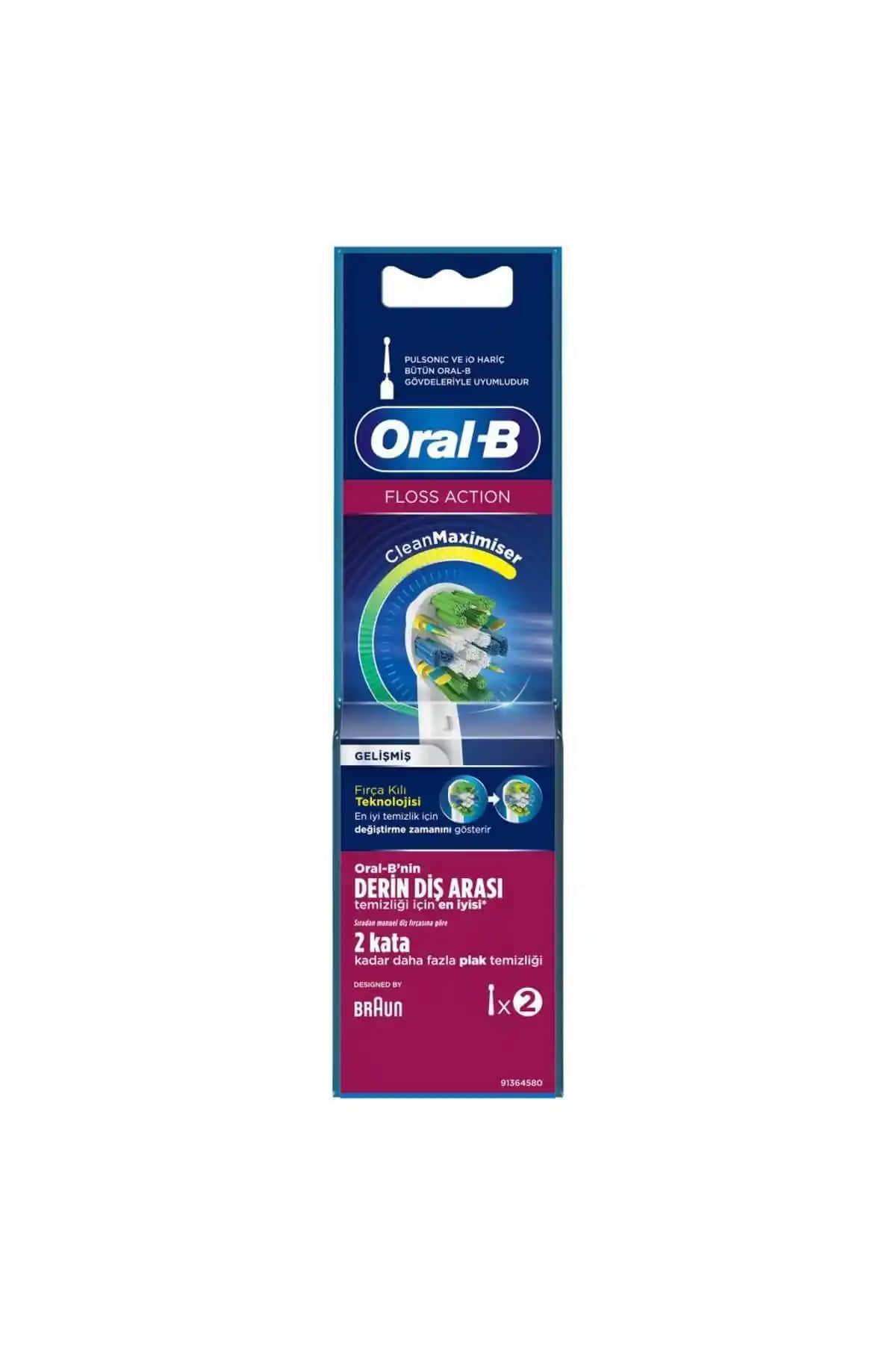 Oral-B Yedek Başlık Floss Action 2li ile etkili diş temizliği ve ağız sağlığı