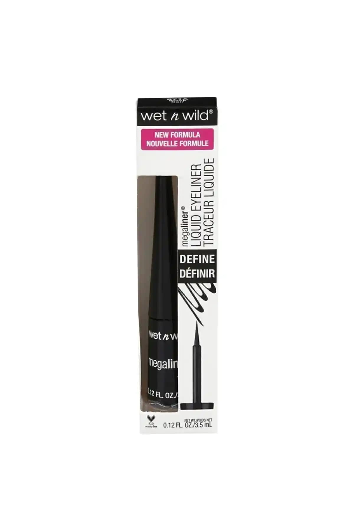 WET N WİLD Megaliner Likit Eyeliner Black - Hassas ve Yoğun Siyah Göz Makyajı İçin