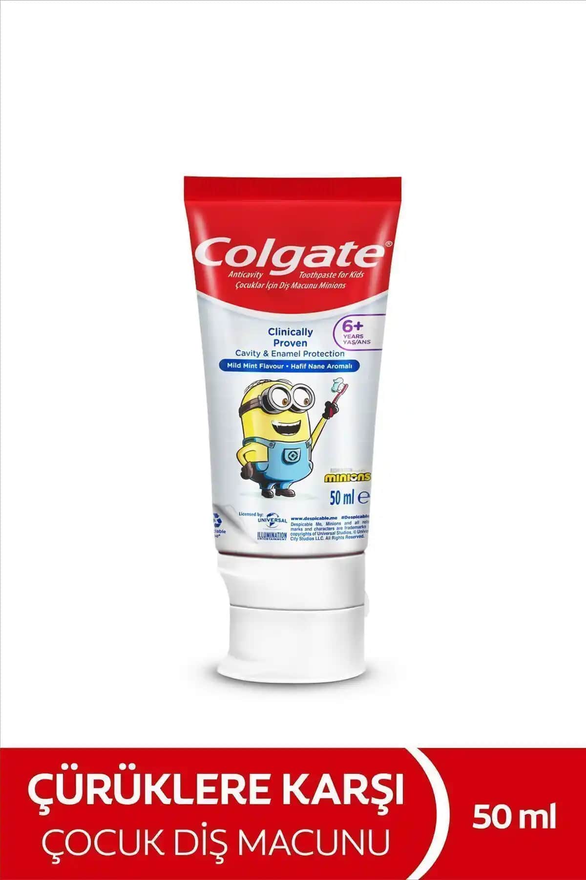 Colgate Minions Çürüklere Karşı Etkili Çocuk Diş Macunu 50 ml Güvenli ve Beyazlatıcı