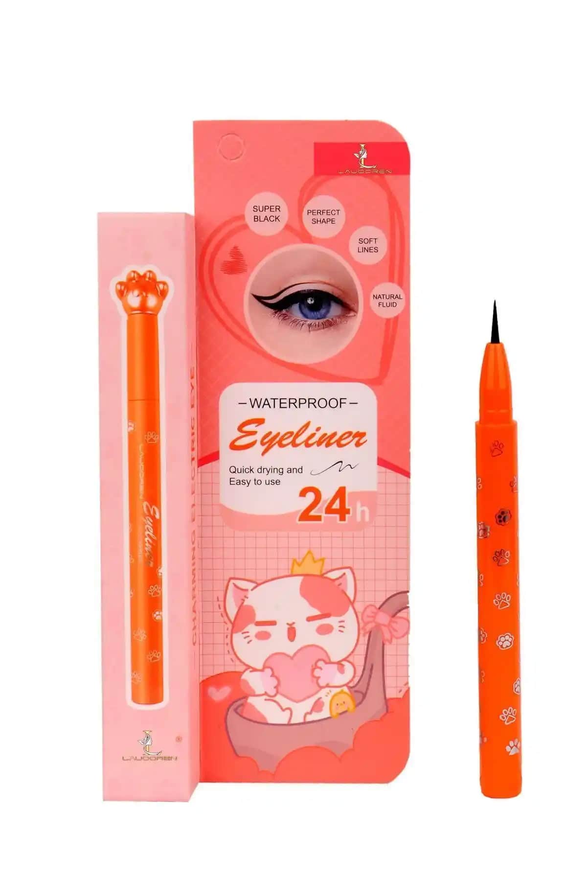 LAUOOREN Kedi Patili Siyah Waterproof Eyeliner ve NİYENABEAUTY 4'lü Çift Taraflı Kalem Eyeliner Karşılaştırması