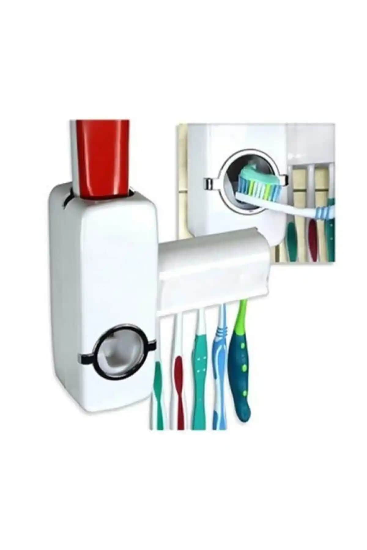 Diş Bakımı İçin Pratik ve Hijyenik Set: Macun Sıkacağı ve Fırça Tutucu