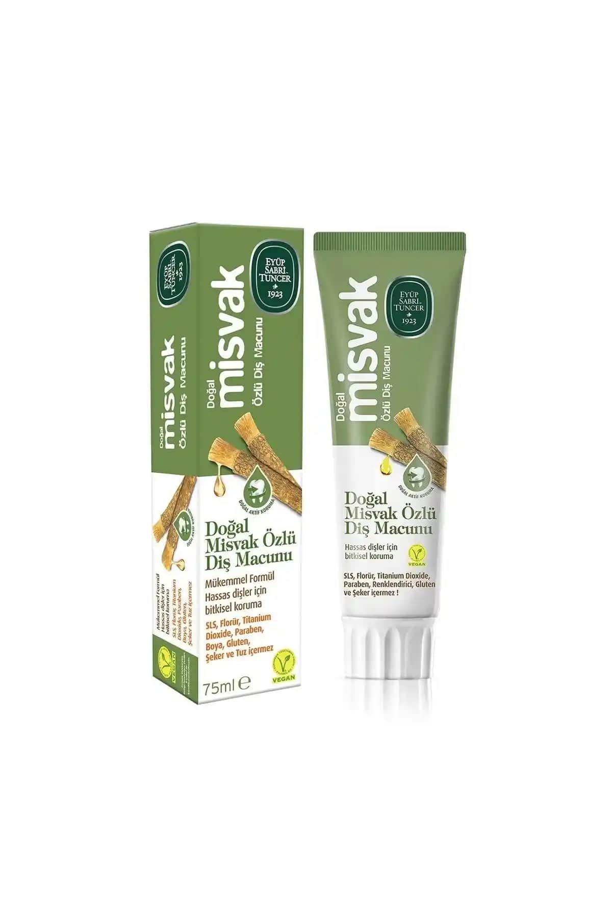 Eyüp Sabri Tuncer Doğal Misvak Özlü Diş Macunu Sağlıklı Ağız Bakımı İçin Güçlü ve Doğal Çözüm