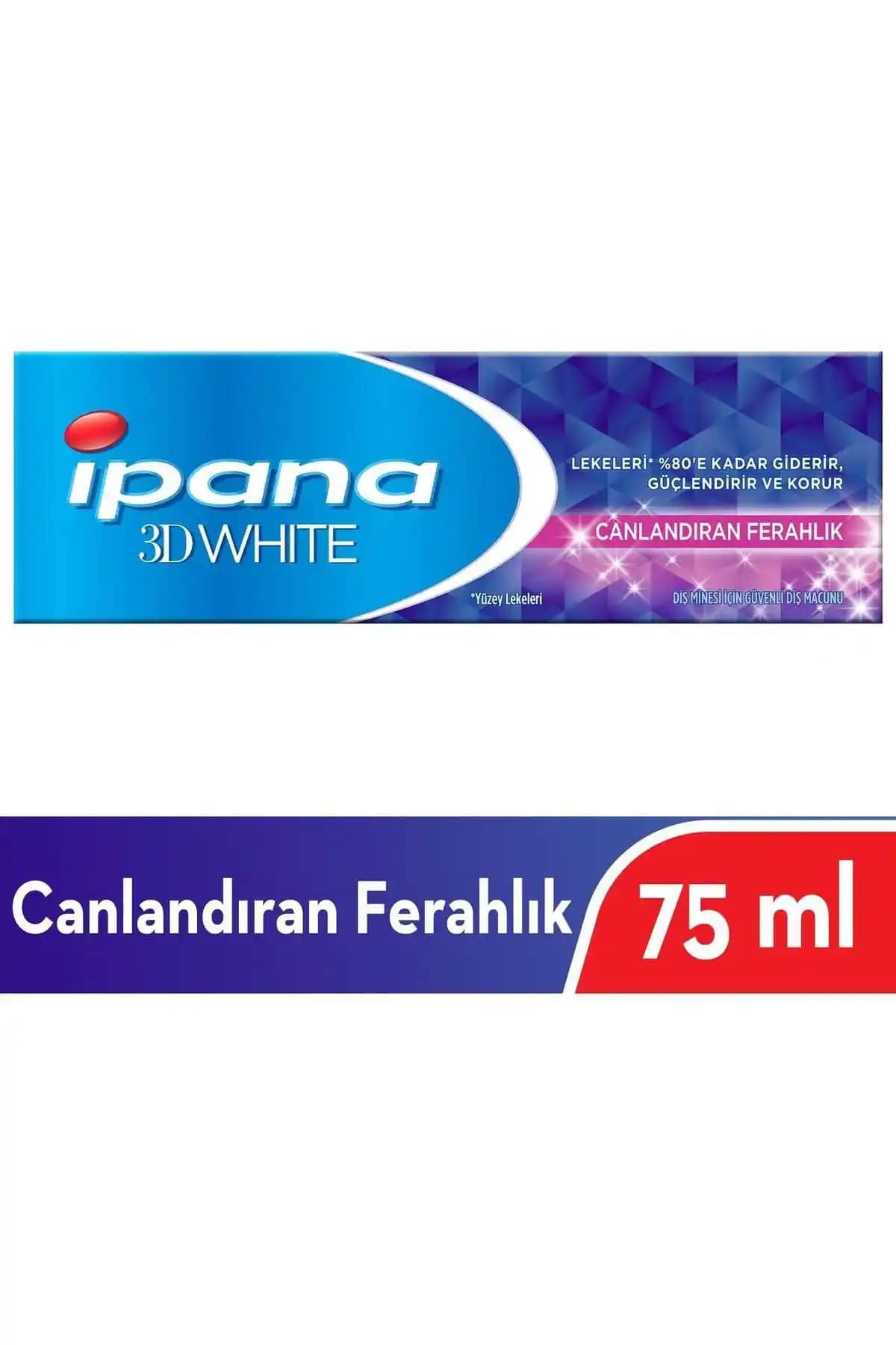 İpana 3 Boyutlu Beyazlık Nane Ferahlığı Diş Macunu ile Güçlü ve Beyaz Gülüşler