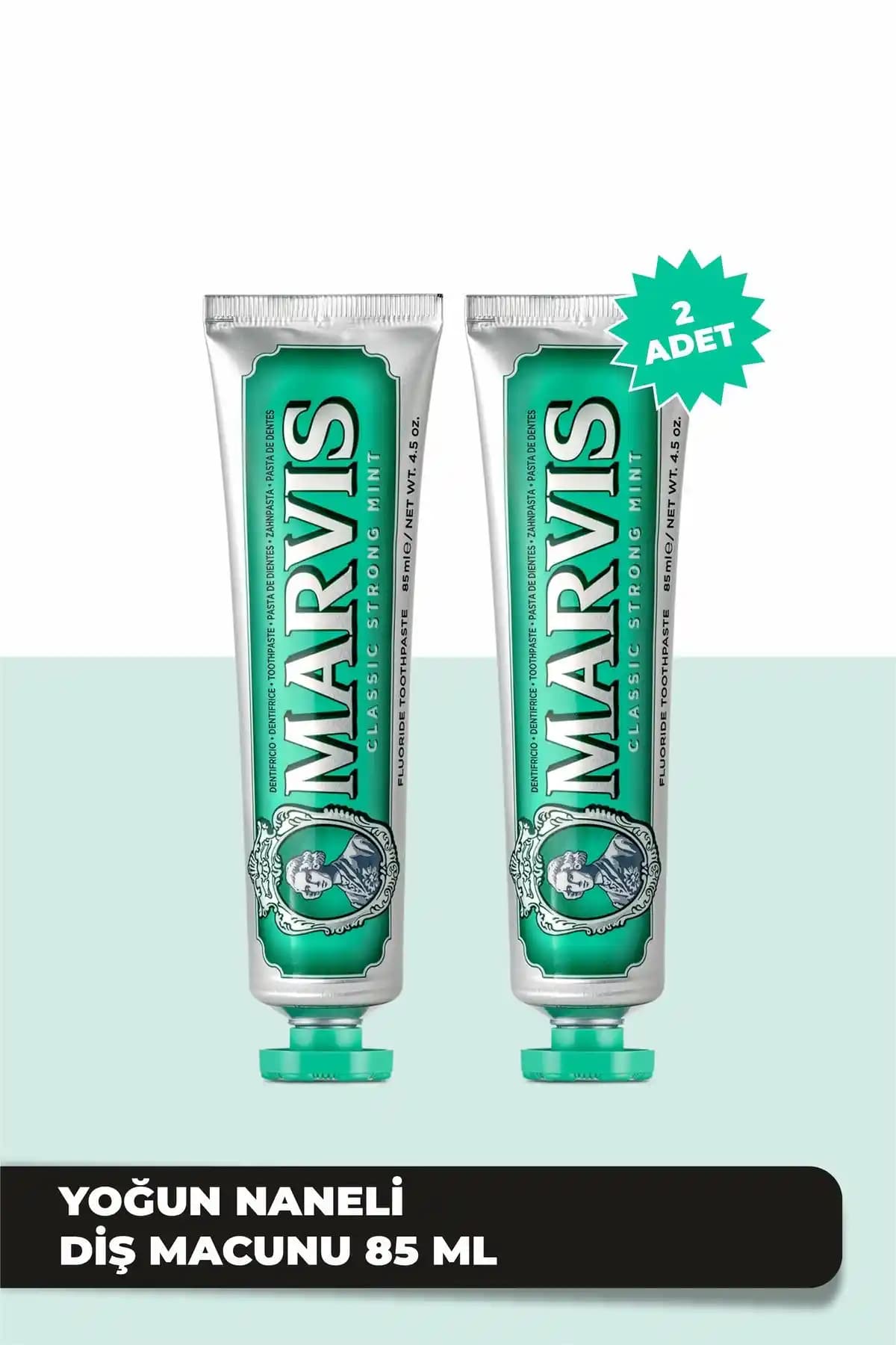Marvis Classic Strong Mint Yoğun Naneli Diş Macunu: Ferahlatıcı ve Beyazlatıcı Özellikler