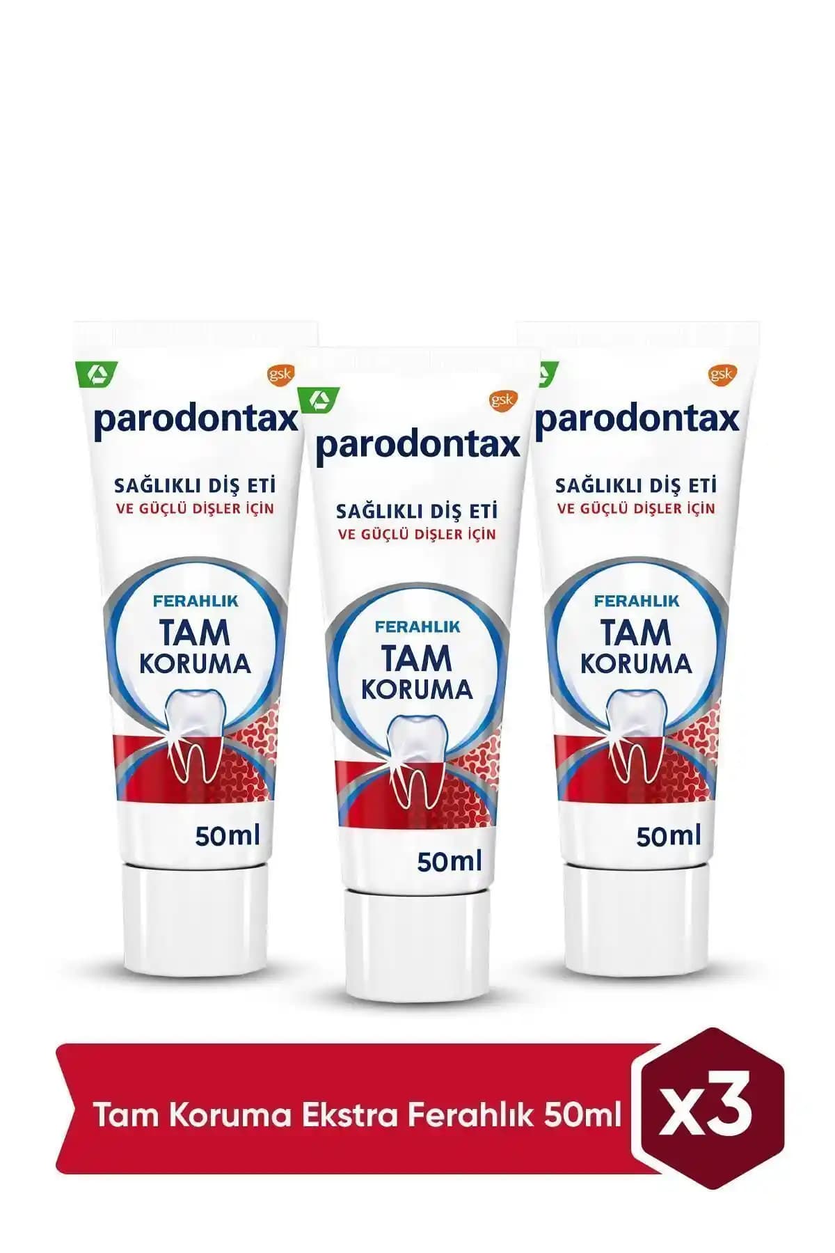 Parodontax Tam Koruma Ekstra Ferahlık 50ml X 3 Adet Diş Sağlığı ve Ağız Bakımı Ürünü