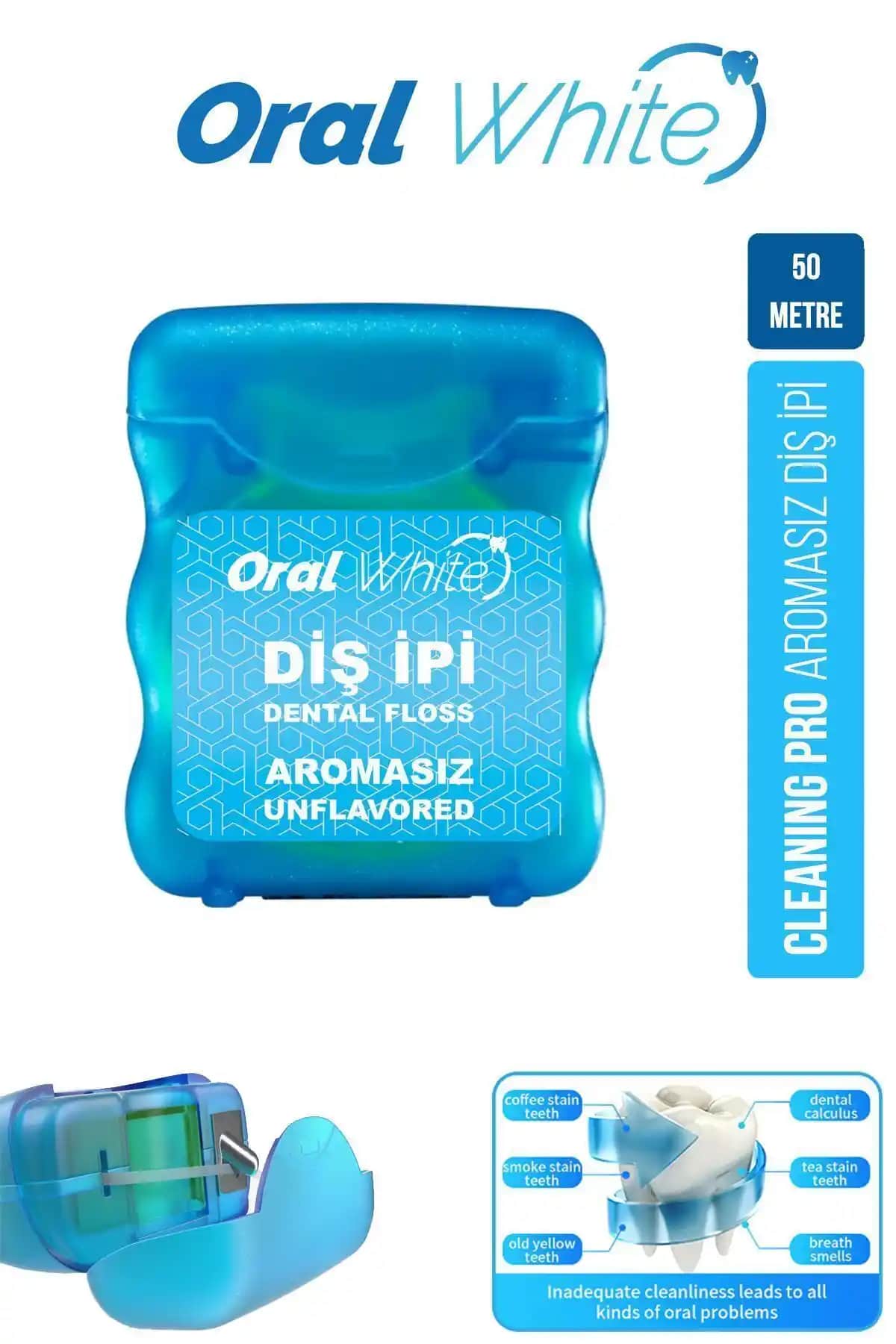 Oral White Cleaning Pro Diş İpi Sade ile Etkili ve Güvenilir Ağız Temizliği Çözümü