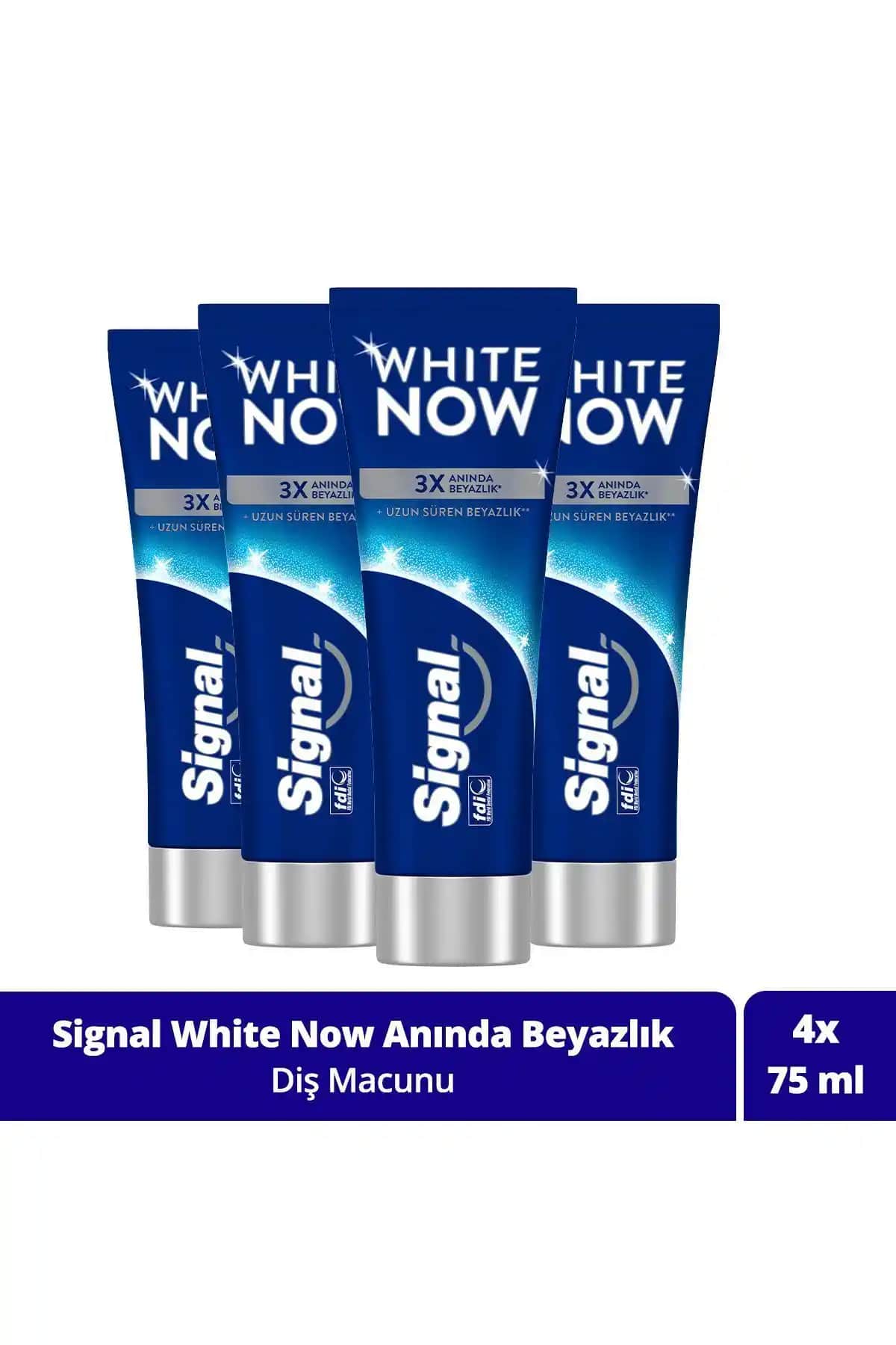Signal White Now Original Anında Beyazlatıcı Diş Macunu ile Gözle görülür parlaklık sağlama