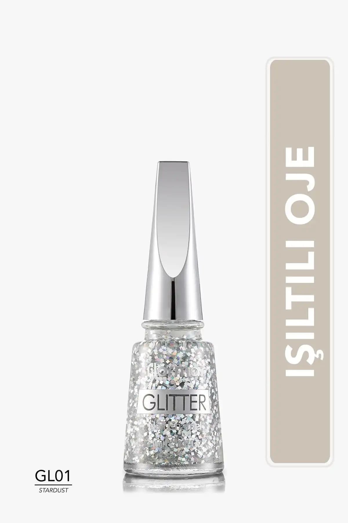 Flormar Glitter Stardust 01 ve Şeffaf Simli Mor Oje Karşılaştırması: Renk, Kalıcılık ve Uygulama Özellikleri 1