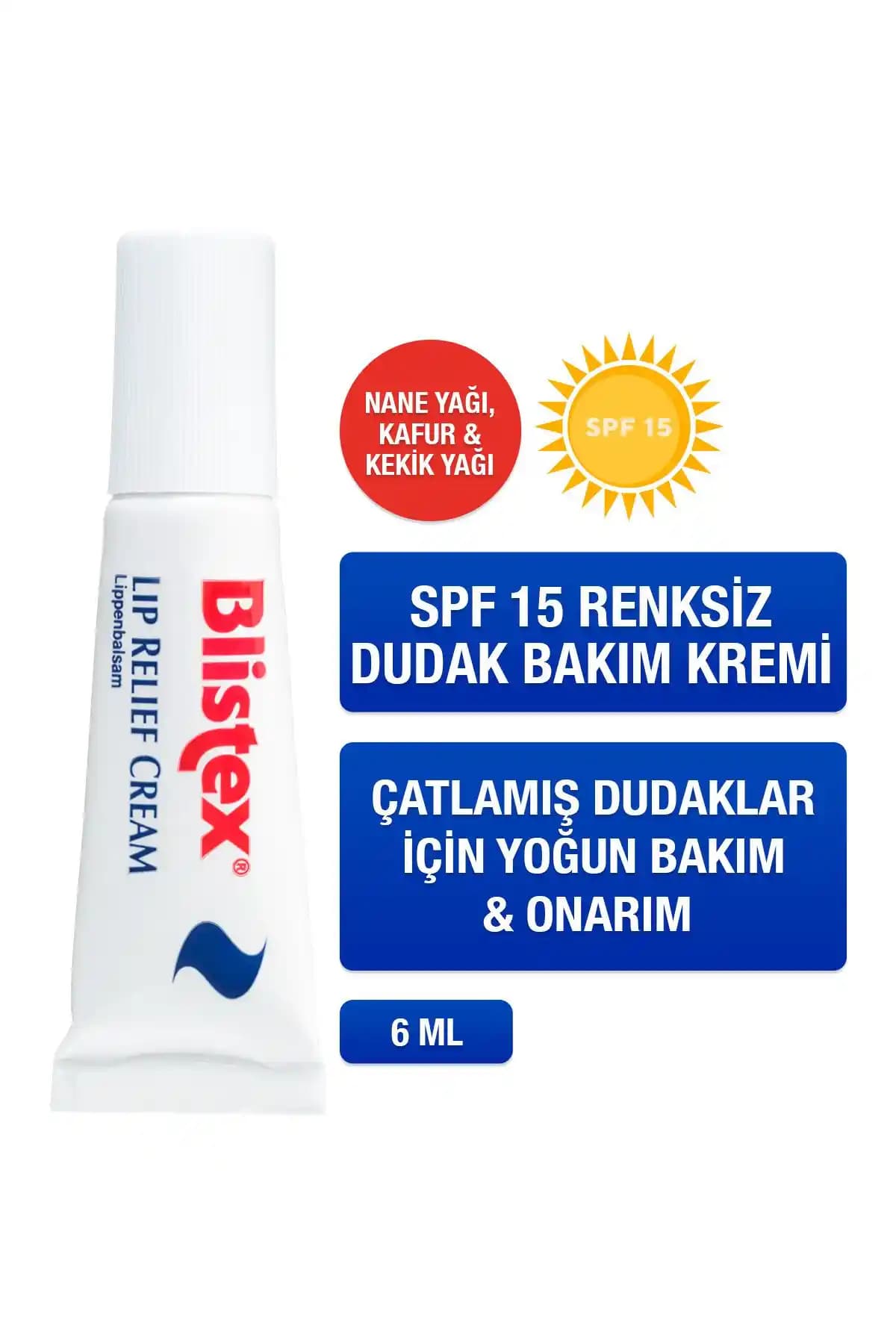 Blistex Lip Relief Cream SPF15 ile kuru ve çatlak dudaklara etkili çözüm