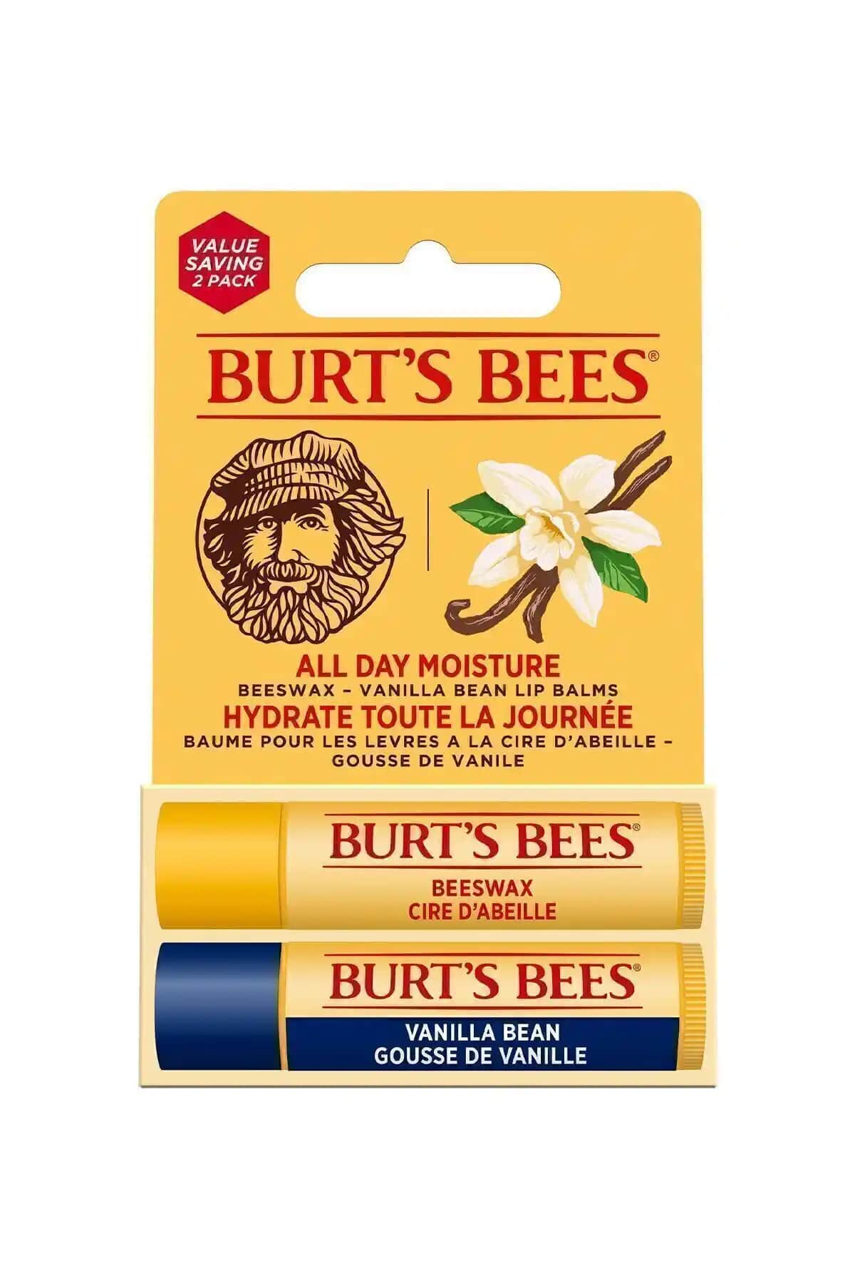 Burt's Bees 2'li Dudak Balsam Seti Doğal İçeriklerle Nemlendirici ve Yumuşak Dudaklar