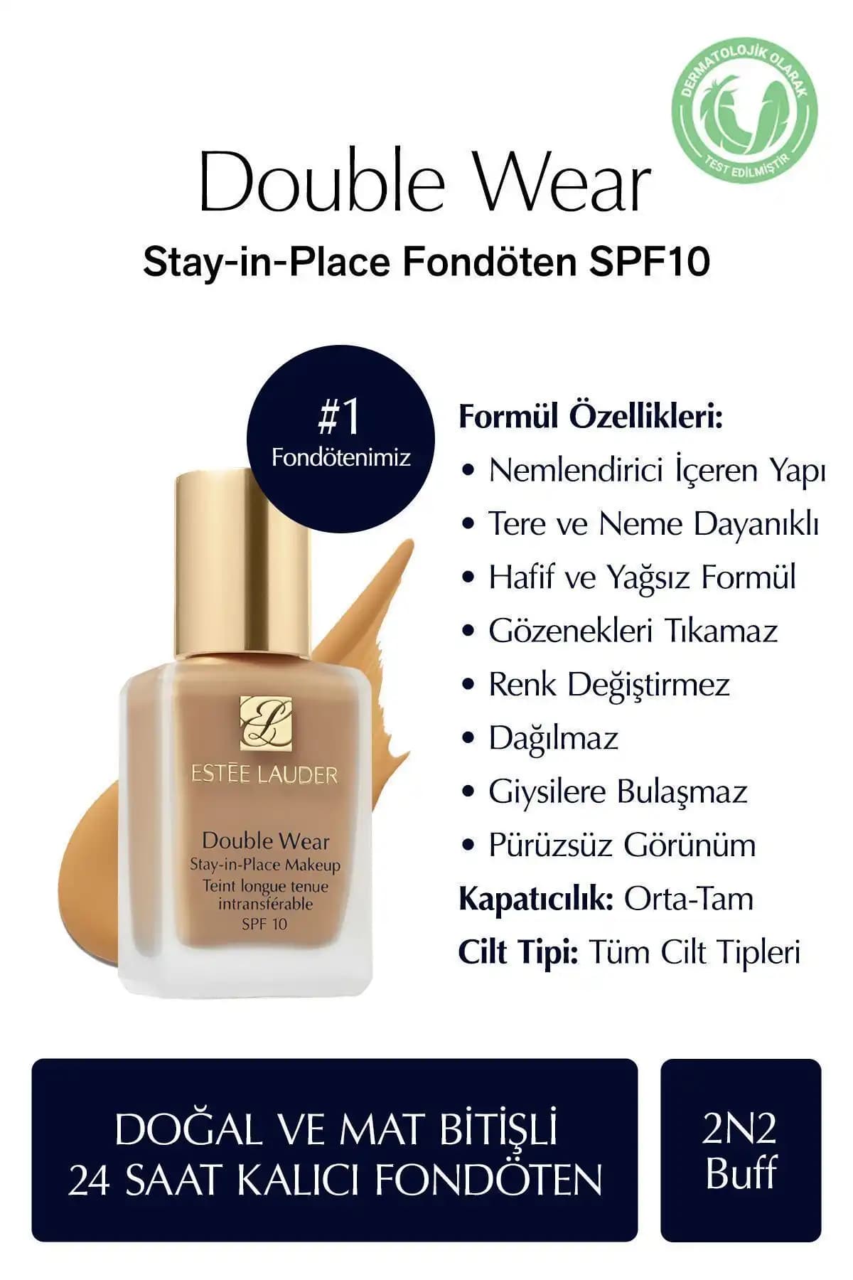 Estée Lauder Double Wear Fondöten SPF 10: Uzun Süre Kalıcı ve Doğal Görünüm Sağlayan Makyaj Ürünü