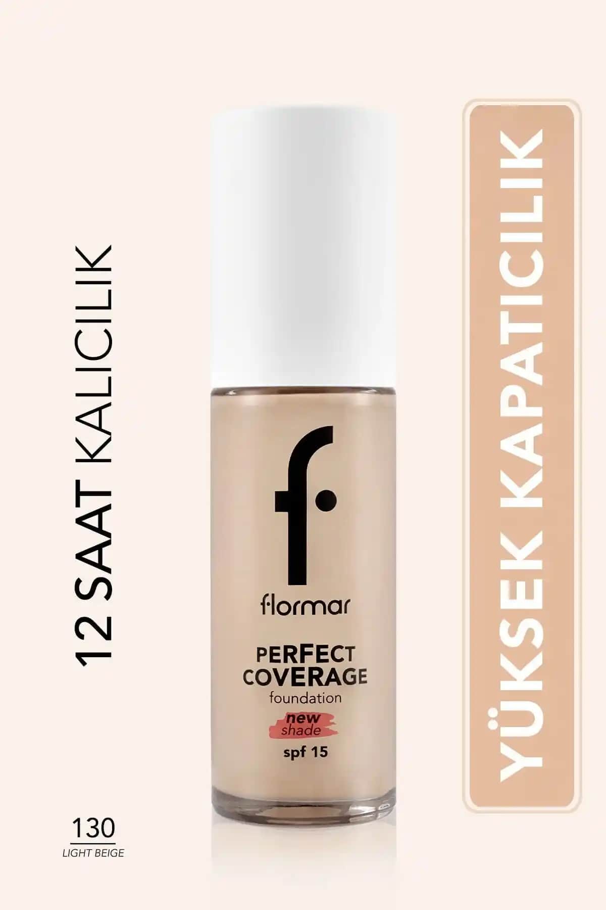 Flormar Perfect Coverage Su Bazlı Fondöten Yüksek Kapatıcılık ve Doğal Görünüm İçin