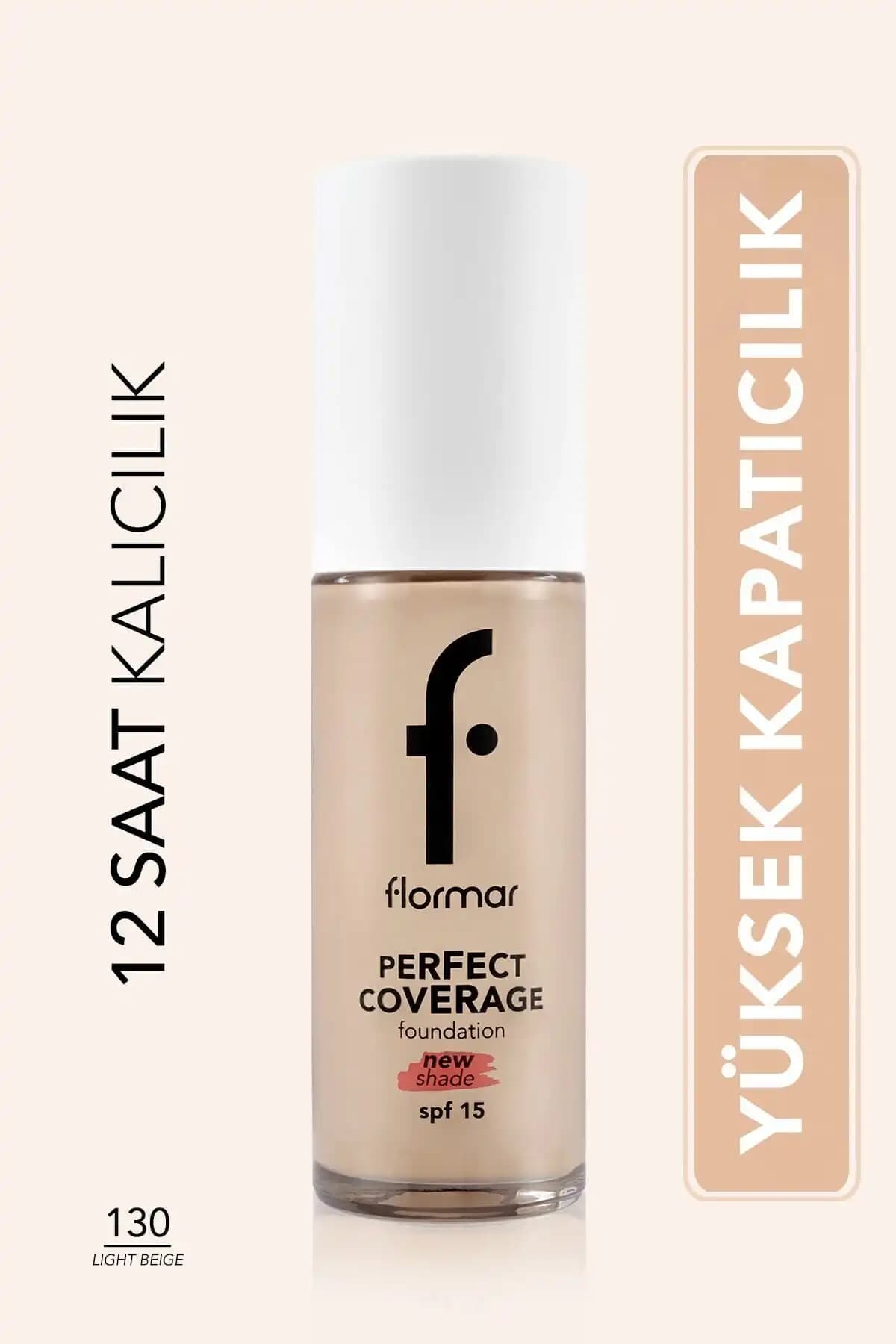 Flormar Perfect Coverage Su Bazlı Fondöten Yüksek Kapatıcılık ve Doğal Görünüm İçin