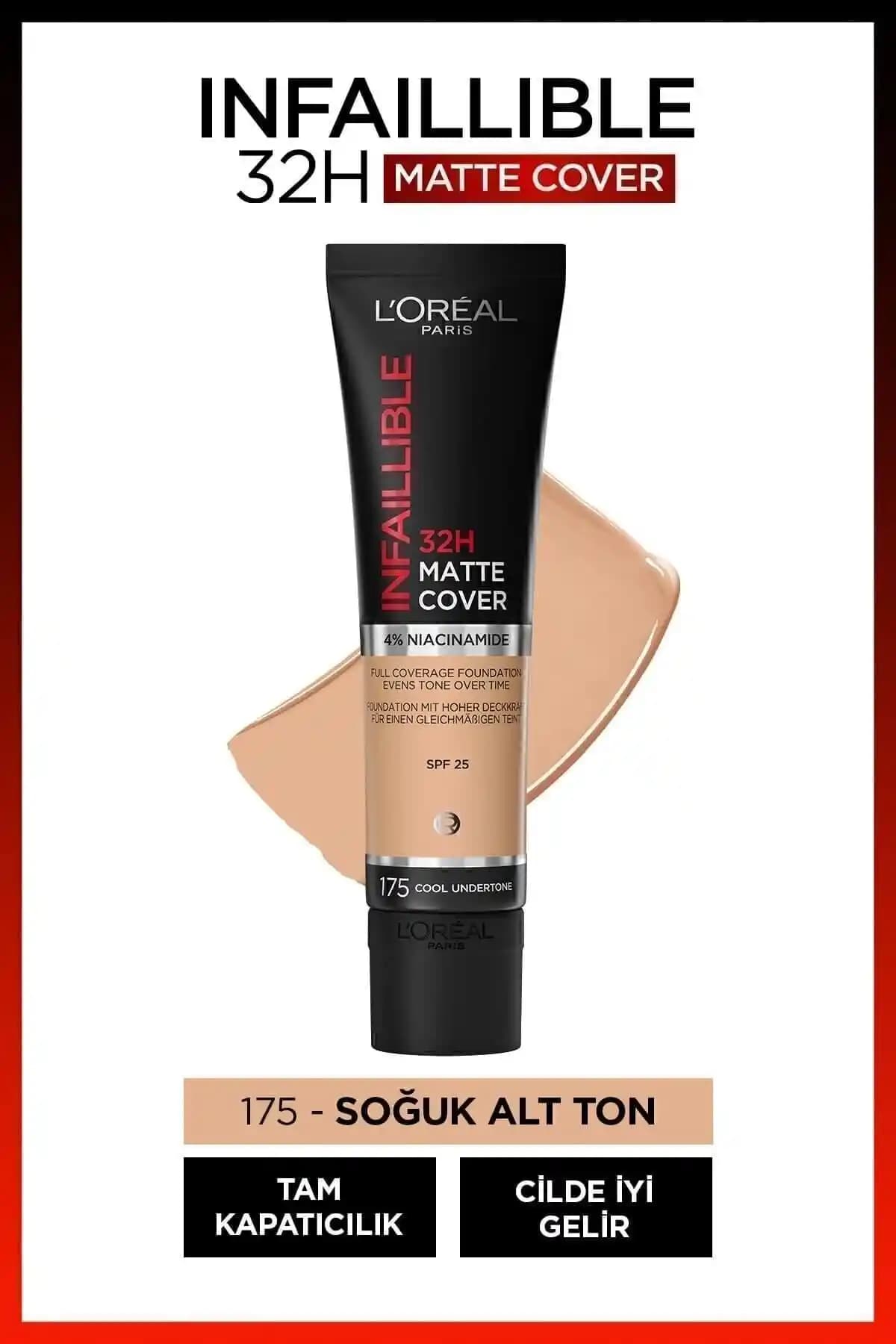 L'Oreal Paris Infaillible 24h Matte Cover Fondöten: Uzun Süreli Mat ve Kapatıcı Makyaj Çözümü