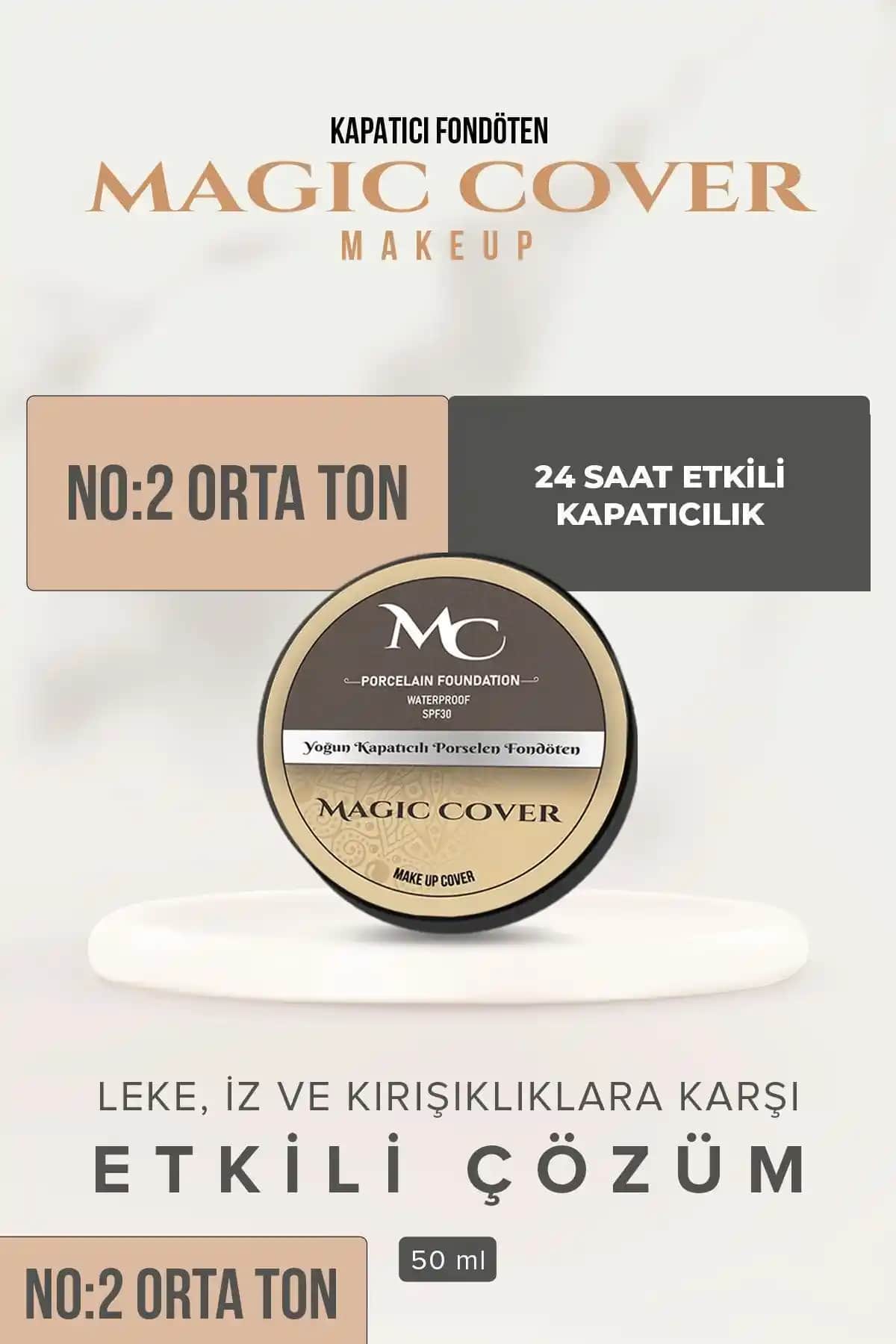Magic Cover Makyaj Fondöten: Yüksek Kapatıcılık ve Uzun Süre Dayanıklılık Sağlayan Ürün
