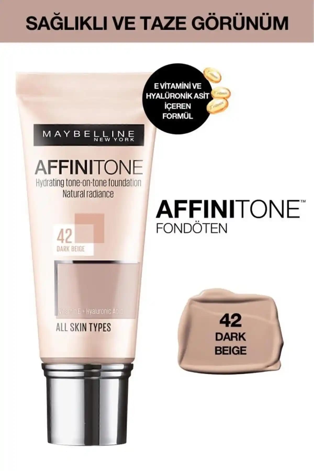 Maybelline New York Affinitone Nemlendirici Fondöten - Doğal ve Parlak Görünüm Sağlar