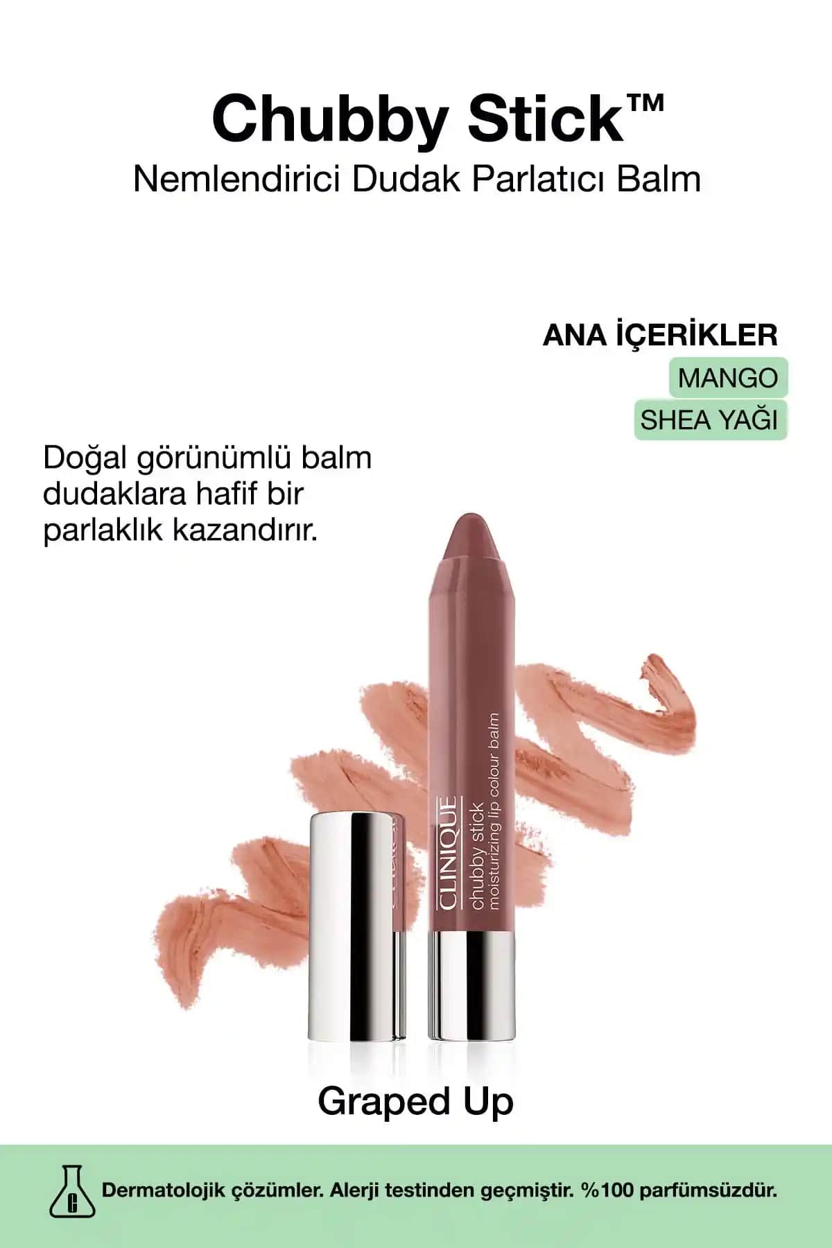 Clinique Chubby Stick Nemlendirici Dudak Parlatıcı Balm Renk 08 Graped Up