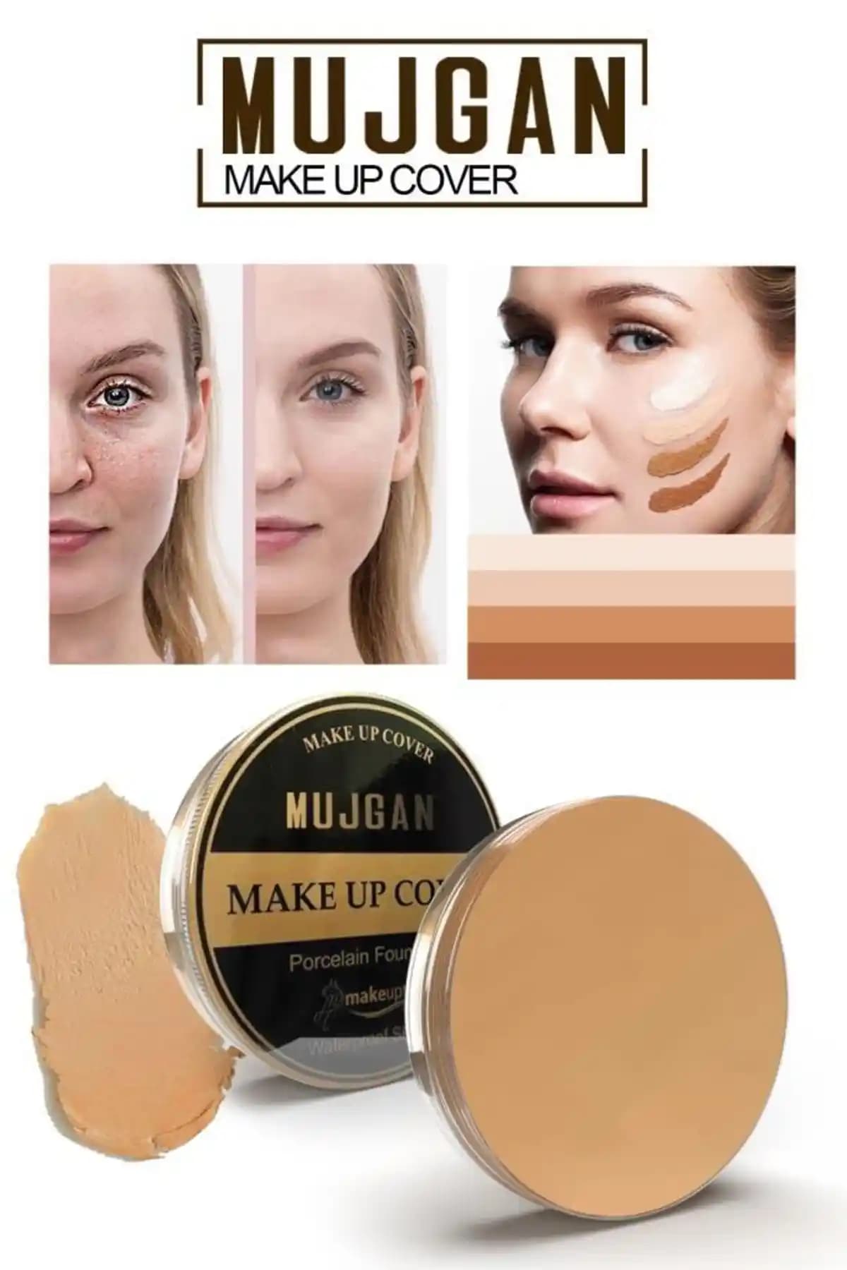 MUJGAN Make Up Cover Porselen Fondöten Kapatıcı – Yüksek Kapatıcılık ve Uzun Süre Dayanıklılık
