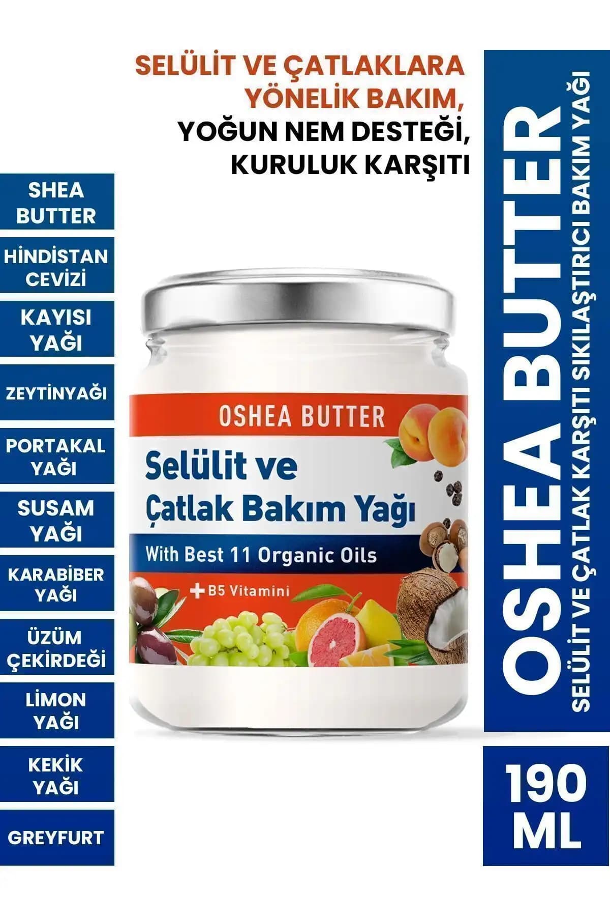PROCSIN Oshea Butter Selülit ve Çatlak Karşıtı Sıkılaştırıcı Bakım Yağı İncelemesi