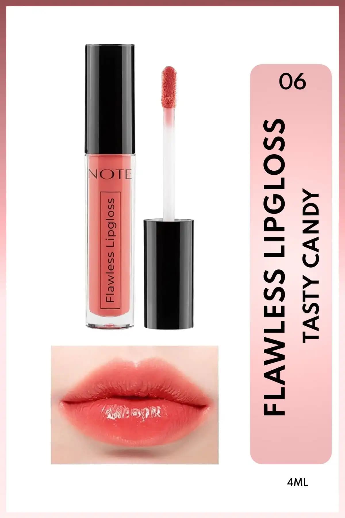 Note Cosmetics Flawless Lipgloss ile doğal parlaklık ve bakım sağlayan dudak parlatıcısı