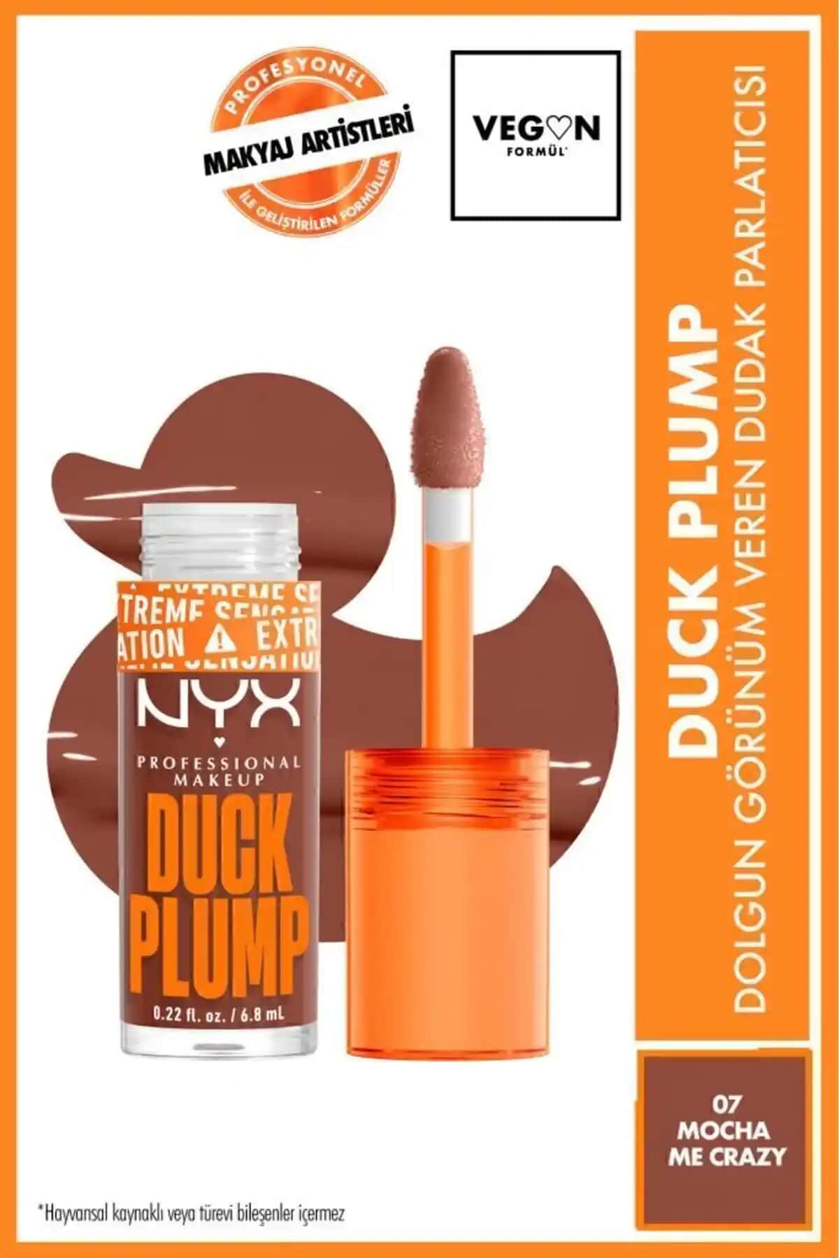 NYX Duck Plump Dudak Parlatıcısı Mocha Me Crazy ile doğal ve dolgun dudaklar elde edin