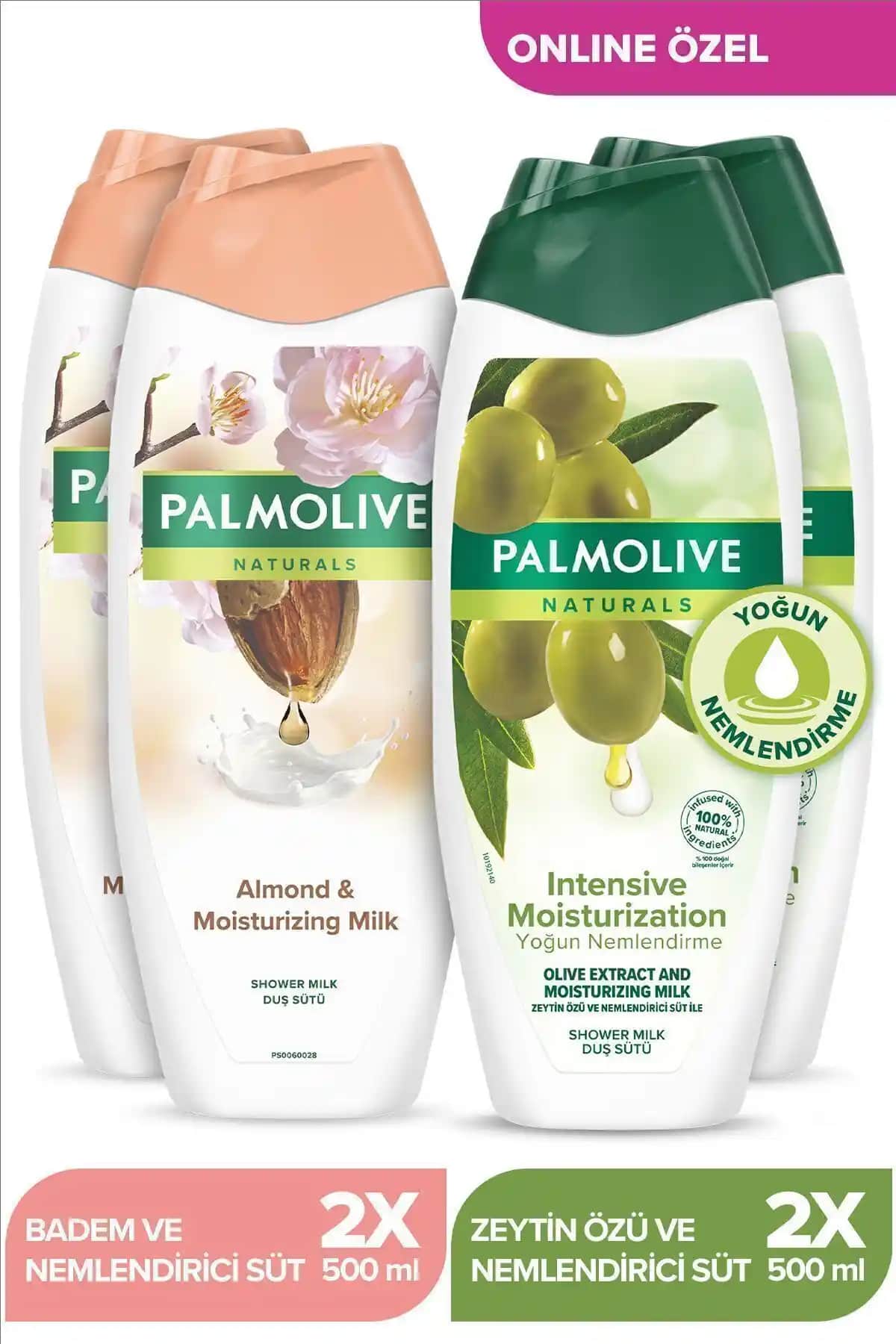 Palmolive Naturals Badem ve Zeytin Özlü Duş Jeli ile Doğal Cilt Bakımı ve Yoğun Nemlendirme