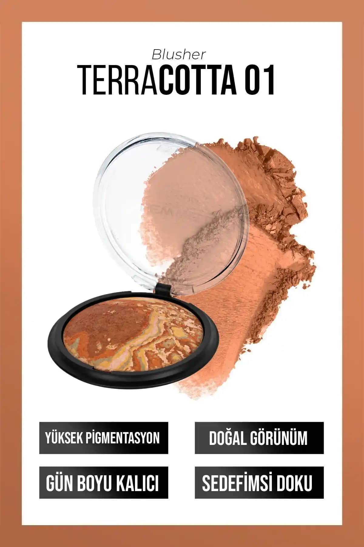Yeni Well Terracotta Allık 01: Doğal ve Kalıcı Bronzer ve Allık Seçeneği