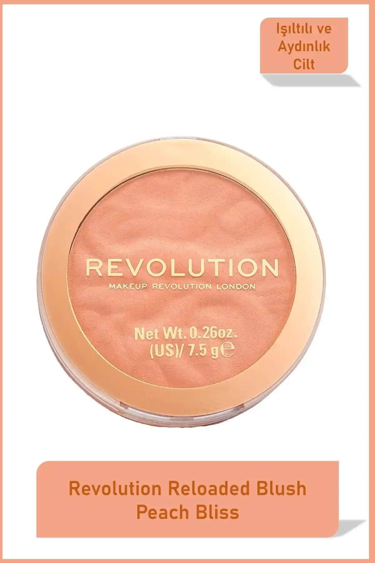 Revolution Reloaded Blush Peach Bliss Doğal ve Kalıcı Pembe Şeftali Tonlarında Allık