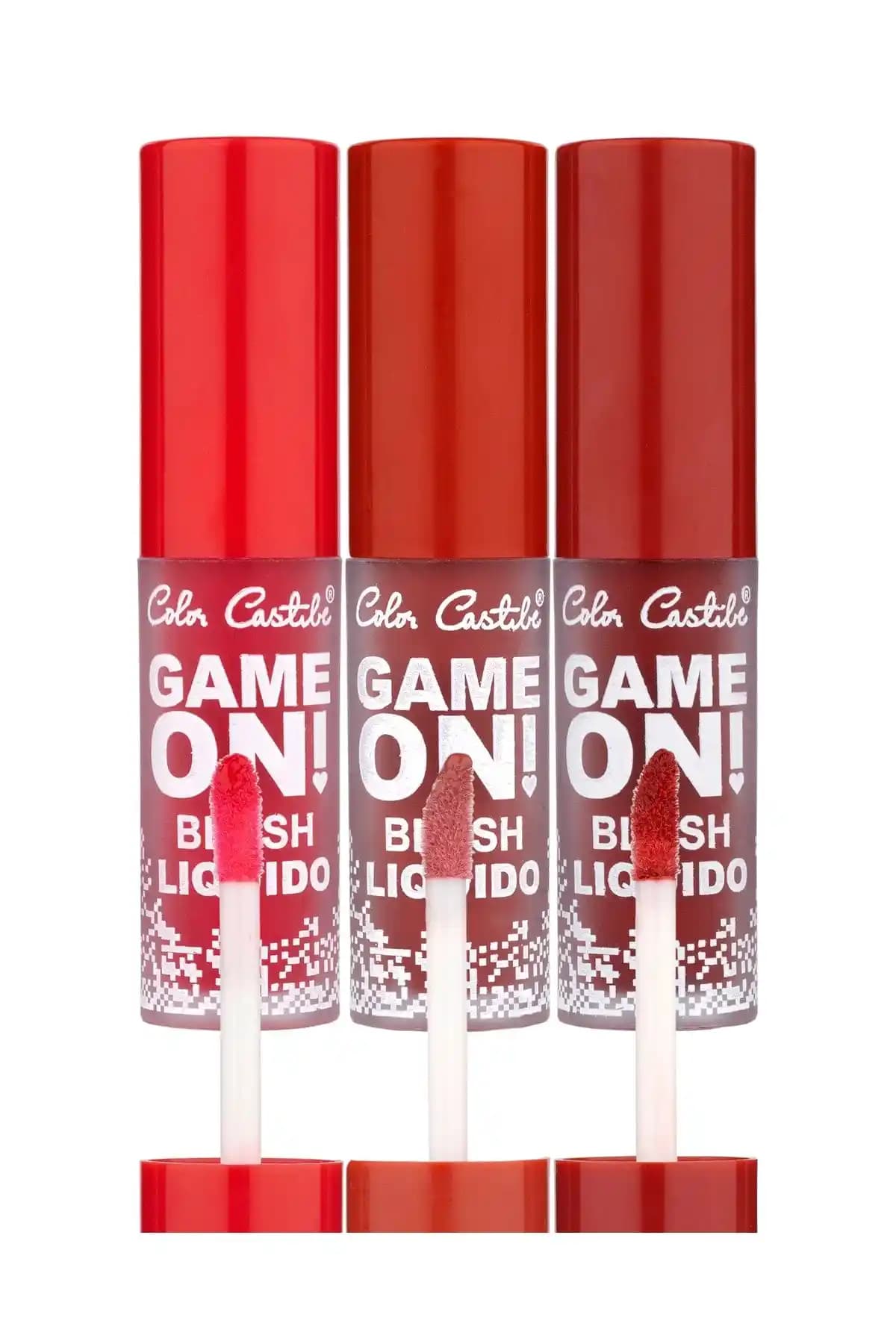 Tikatti Color Castle Sıvı Allık Seti 3'lü: Mat Görünüm ve Kalıcılık Sunan Renkli Makyaj Ürünü