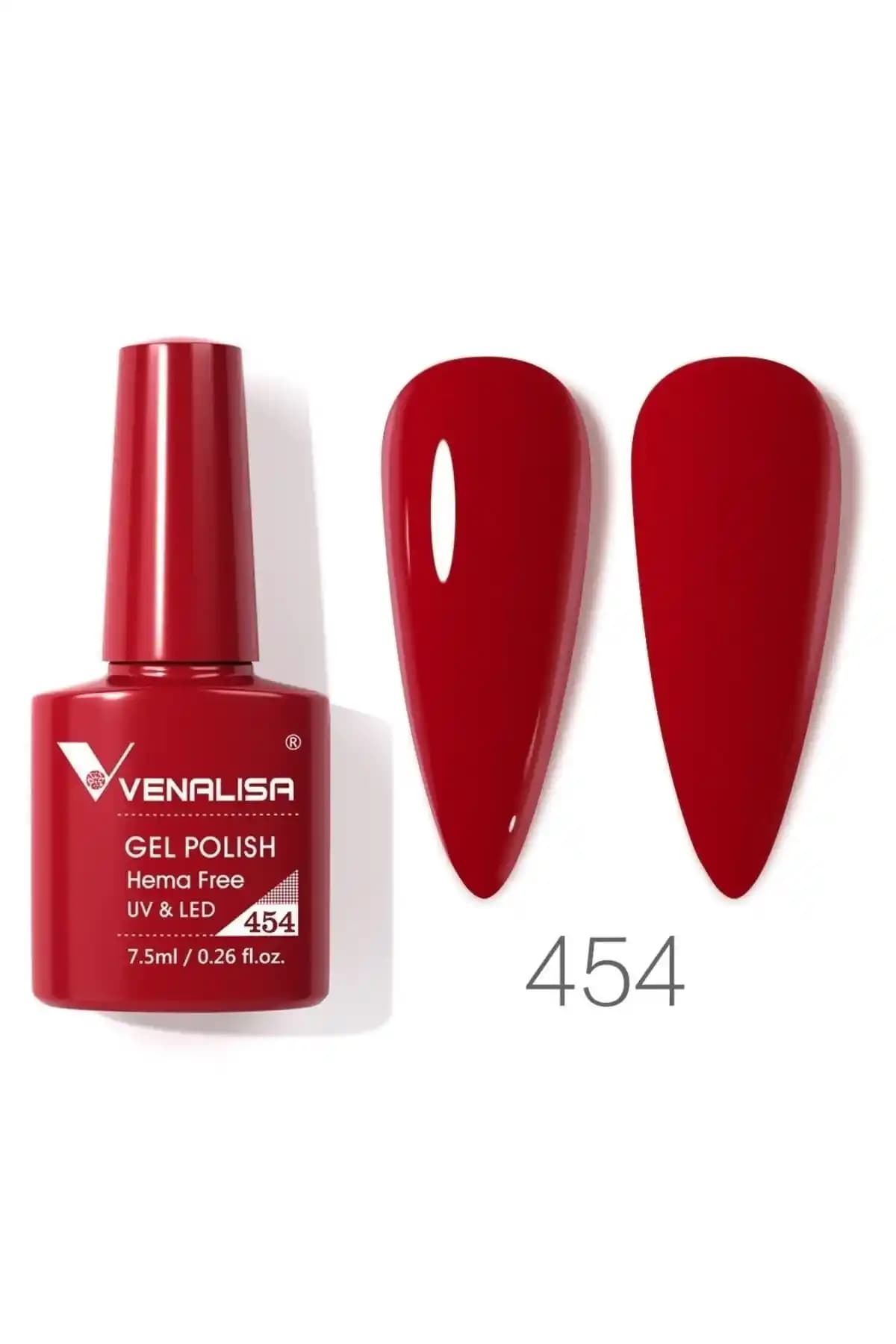 Venalisa 7.5 ml Hema-Free UV LED Kalıcı Oje Kırmızı Renkli Dayanıklı ve Parlak
