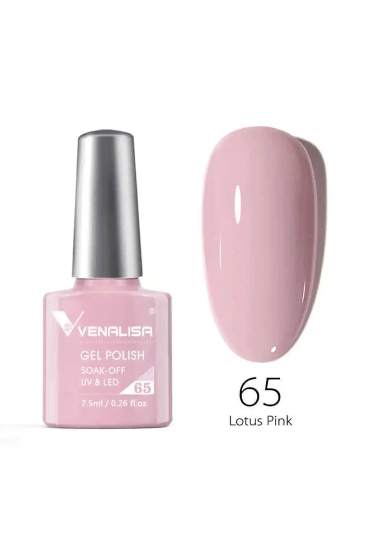 Venalisa Lotus Pink No.65 UV LED Kalıcı Oje: Uzun Süreli Parlak ve Canlı Pembe Renk