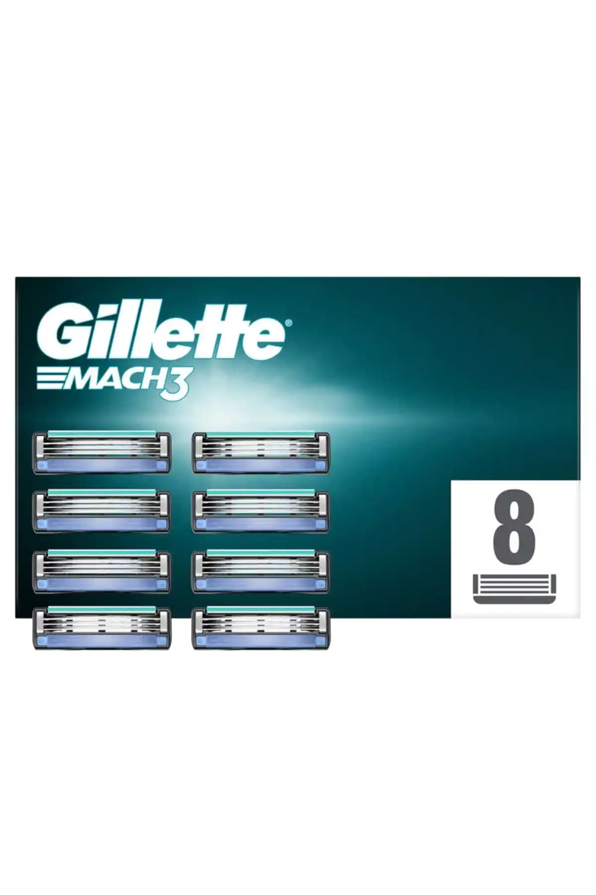 Gillette Mach3 Yedek Tıraş Bıçağı 8'li Paket ile Etkili ve Konforlu Tıraş Deneyimi