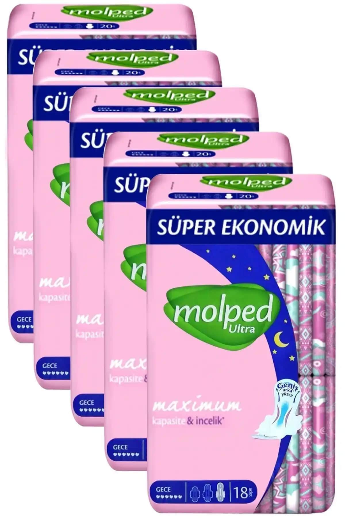 Molped Ultra Gece Süper Ekonomik ve Ekonomik Pedlerin Karşılaştırması