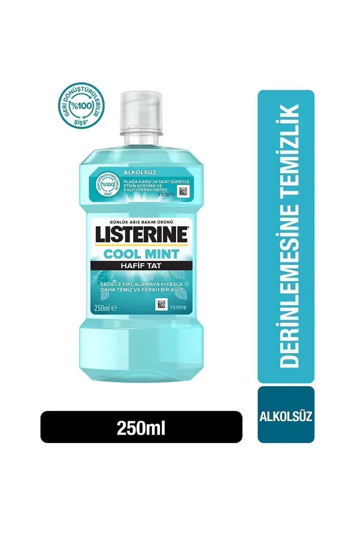 Listerine Cool Mint Hafif Tat Alkolsüz Ağız Bakım Suyu: Ferahlatıcı ve Koruyucu Temizlik Ürünü