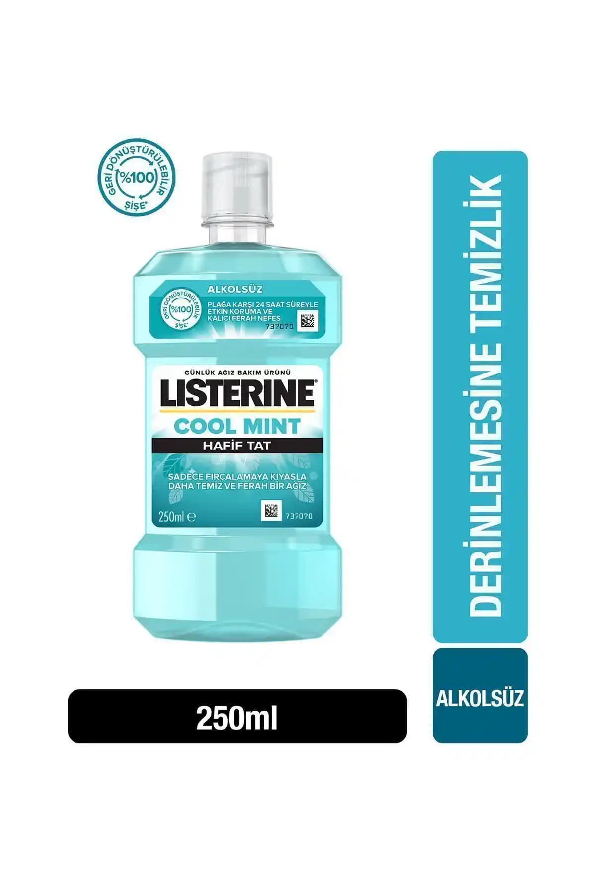 Listerine Cool Mint Hafif Tat Alkolsüz Ağız Bakım Suyu: Ferahlatıcı ve Koruyucu Temizlik Ürünü