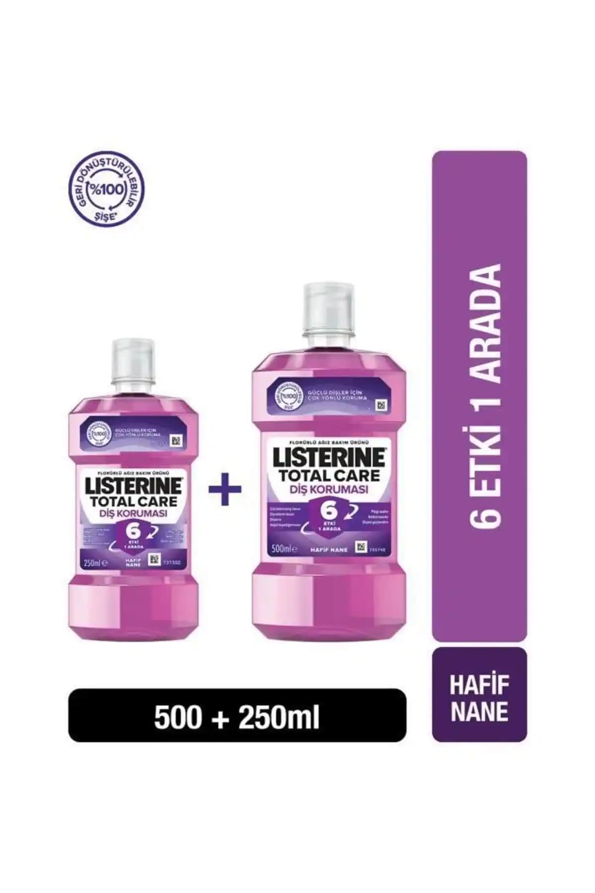 Listerine Total Care 500 ml ve 250 ml ile Günlük Ağız Sağlığı Koruması