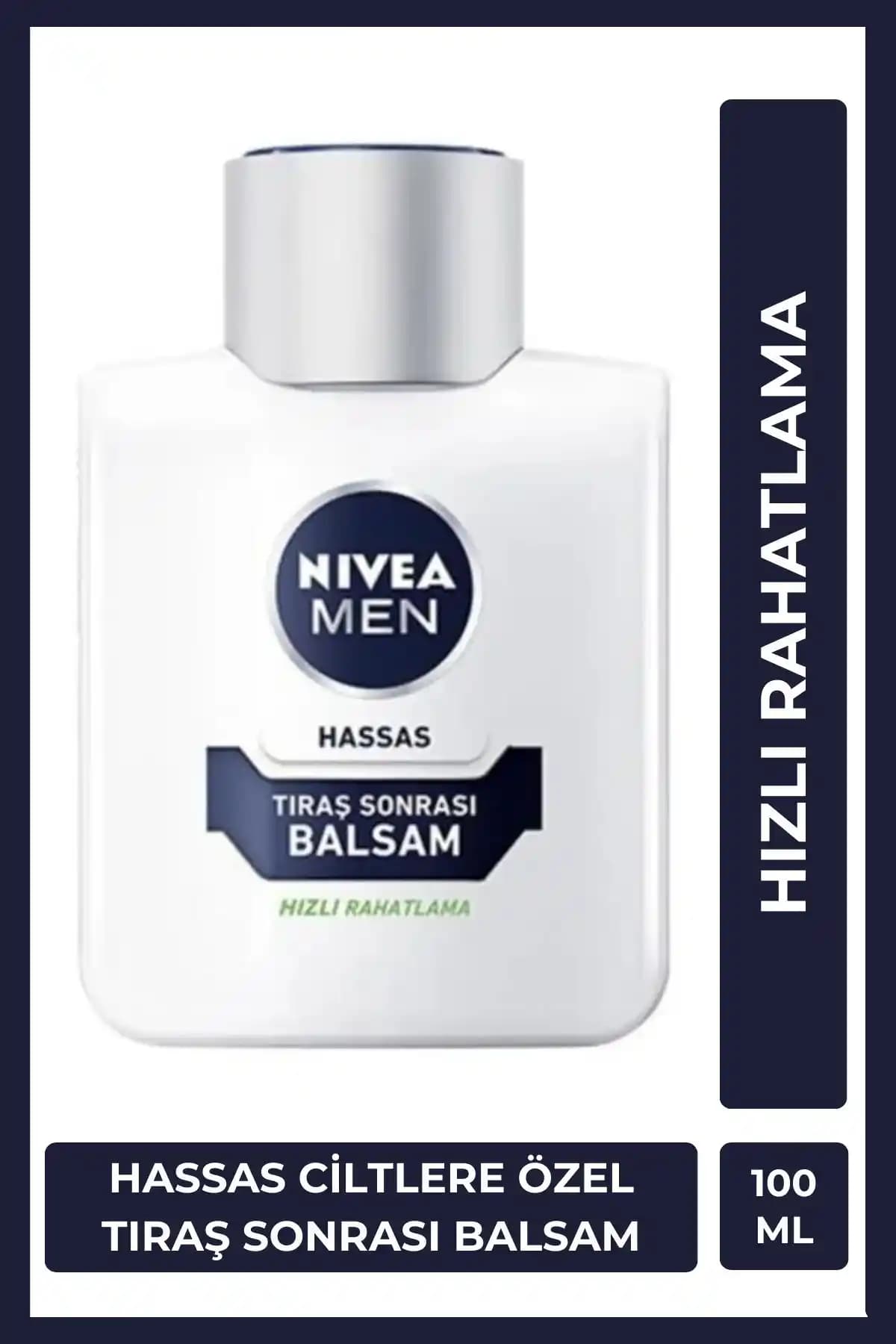 NIVEA MEN Erkek Tıraş Sonrası Balsamı Hassas Ciltler İçin Yatıştırıcı ve Nemlendirici Bakım Ürünü