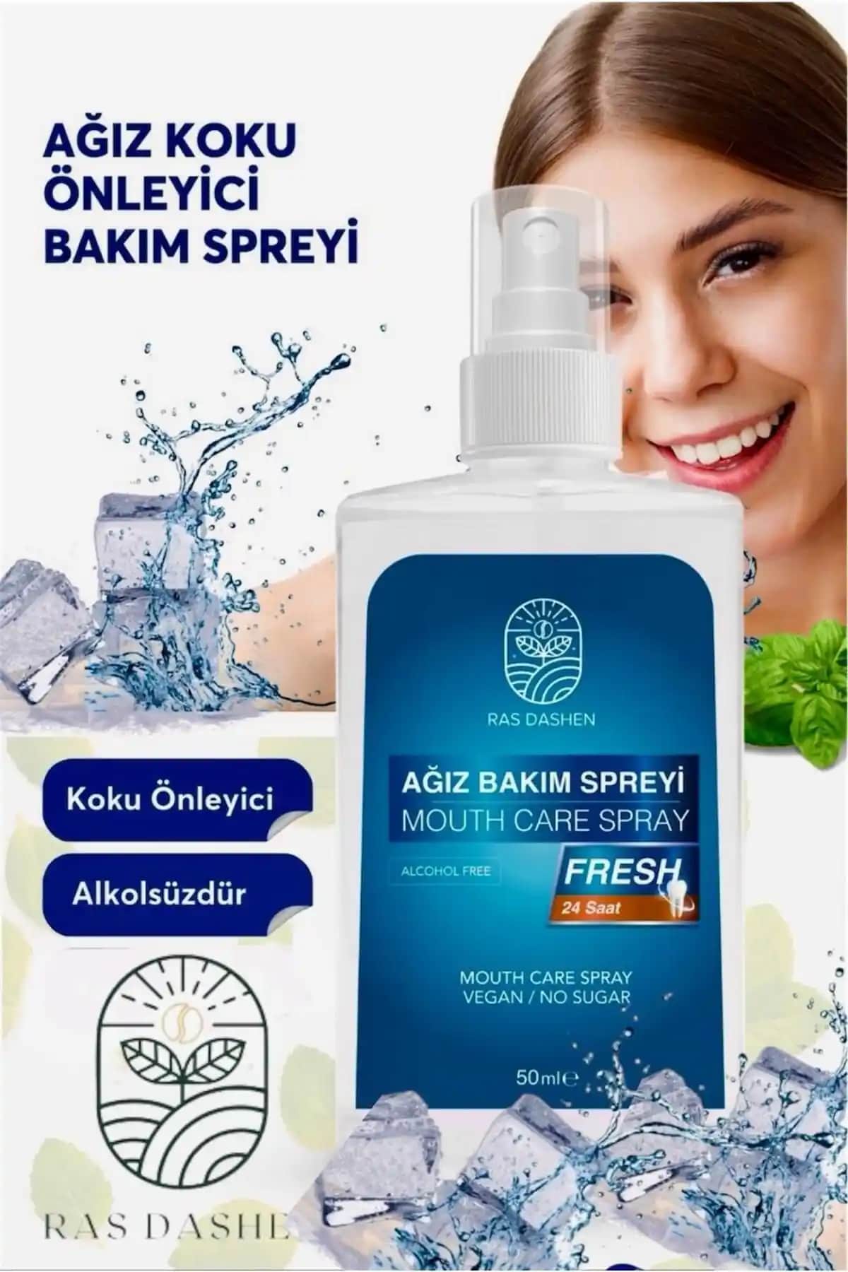 RAS DASHEN Yüksek Kalite Ağız Kokusu Önleyici Ferahlatıcı Sprey 50 ml