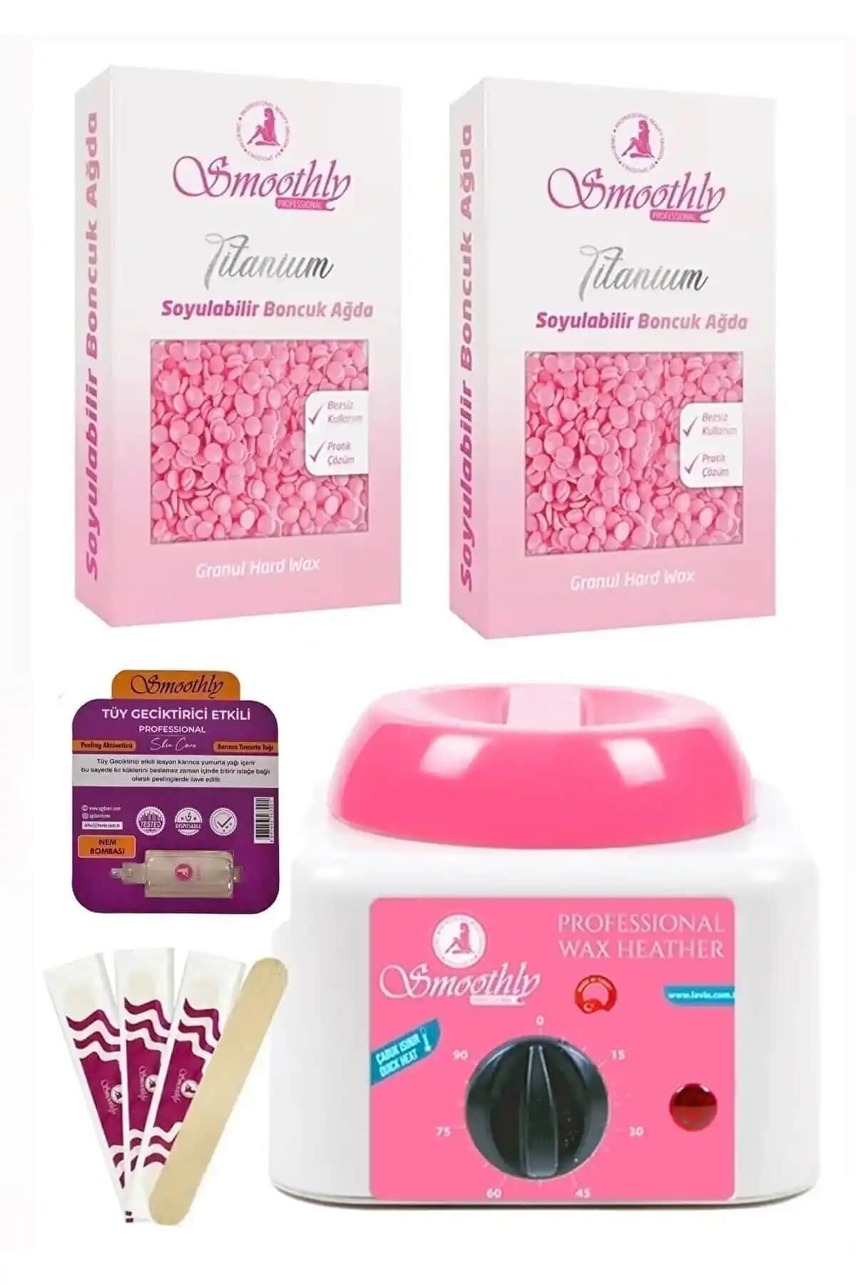 Smoothly 2 Ad. 250gr Soyulabilen Boncuk Ağda Seti: Etkili ve Güvenli Evde Epilasyon Çözümü