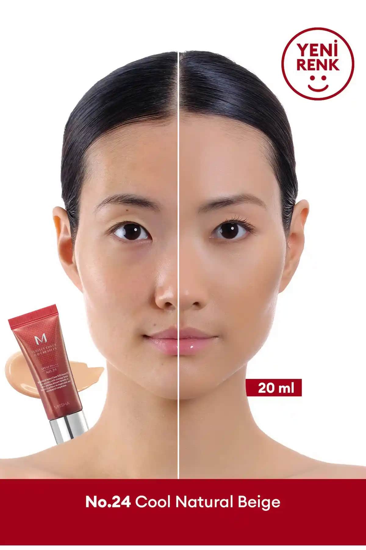 Missha M Perfect Cover BB Krem SPF 42 PA+++ yüksek kapatıcılık ve doğal görünüm sağlayan ürün