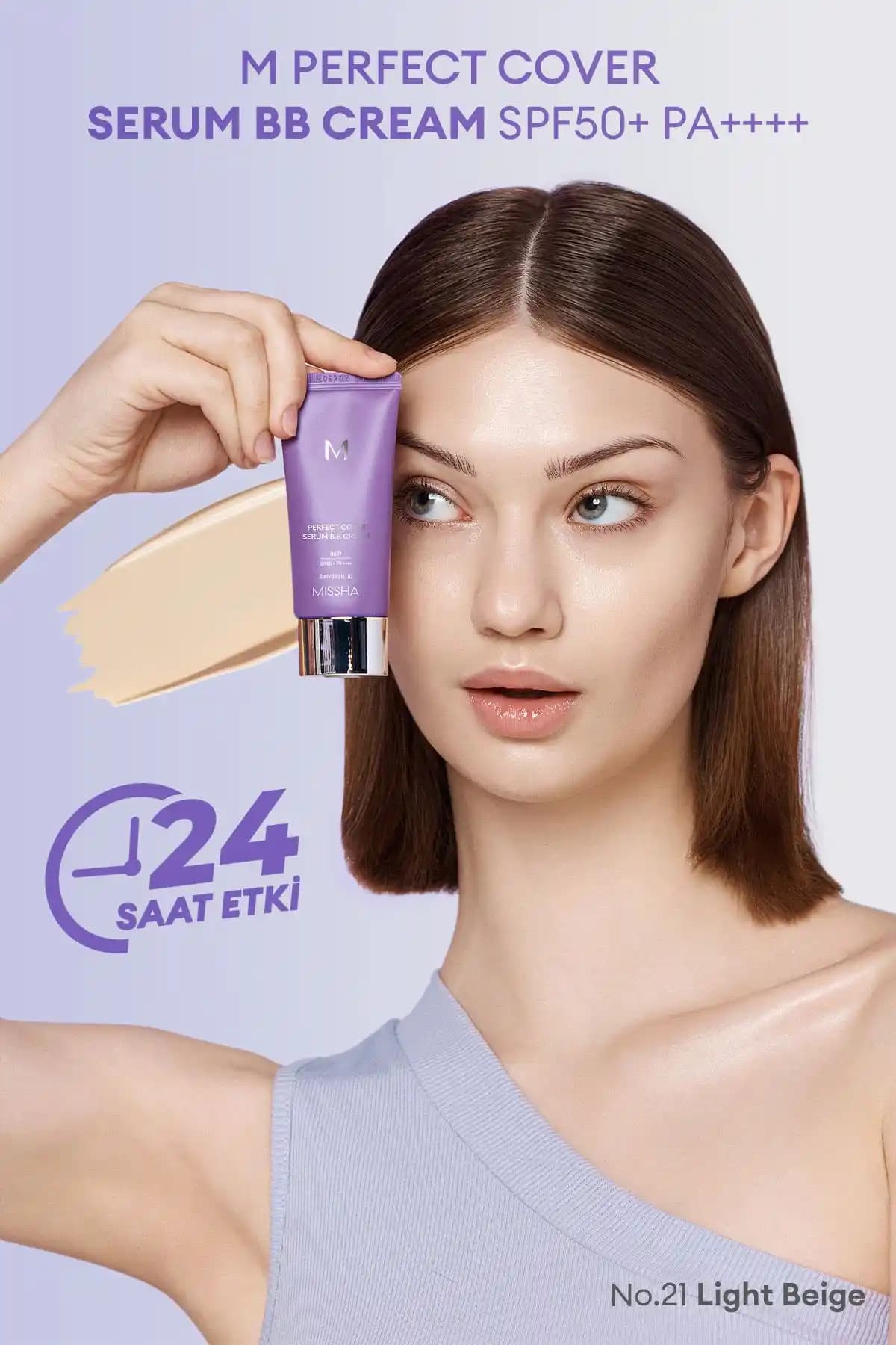 Missha M Perfect Cover Serum BB Cream SPF50+ PA++++ - Yaşlanma Karşıtı Nemlendirici Makyaj Ürünü