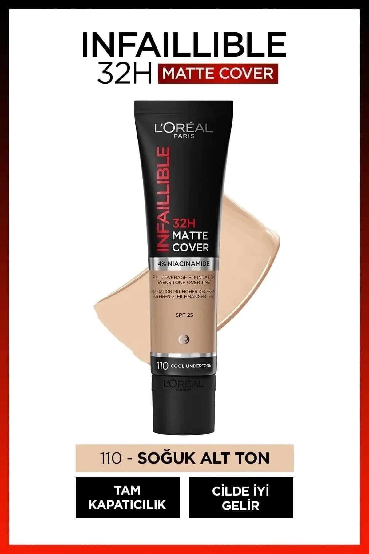 L'Oreal Paris Infaillible 32h ve 24h Matte Cover Fondöten Karşılaştırması 1