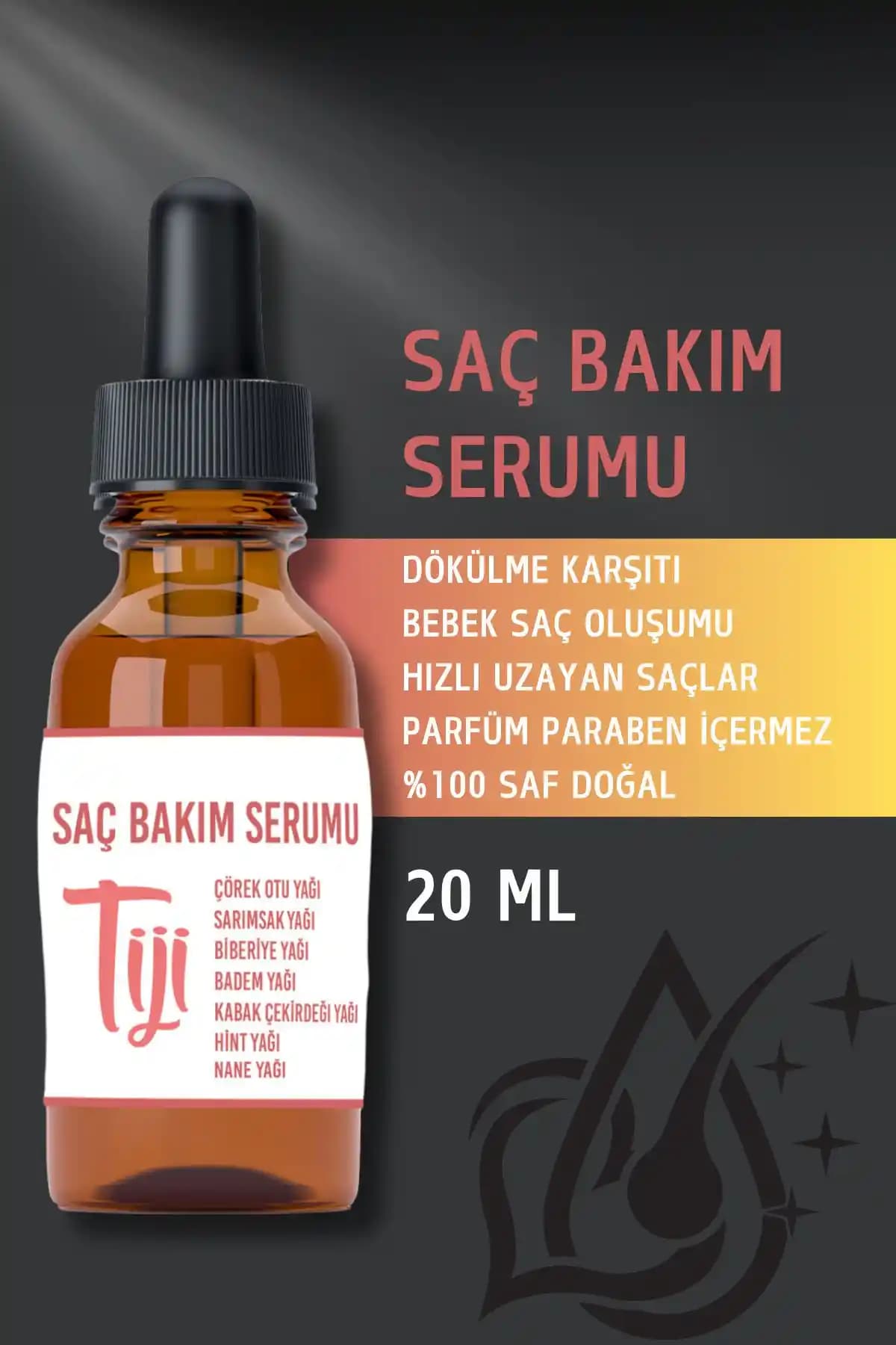 Tiji Garden Dökülme Karşıtı Saç Çıkaran Serumu Saç Sağlığını Destekleyen Doğal Çözüm