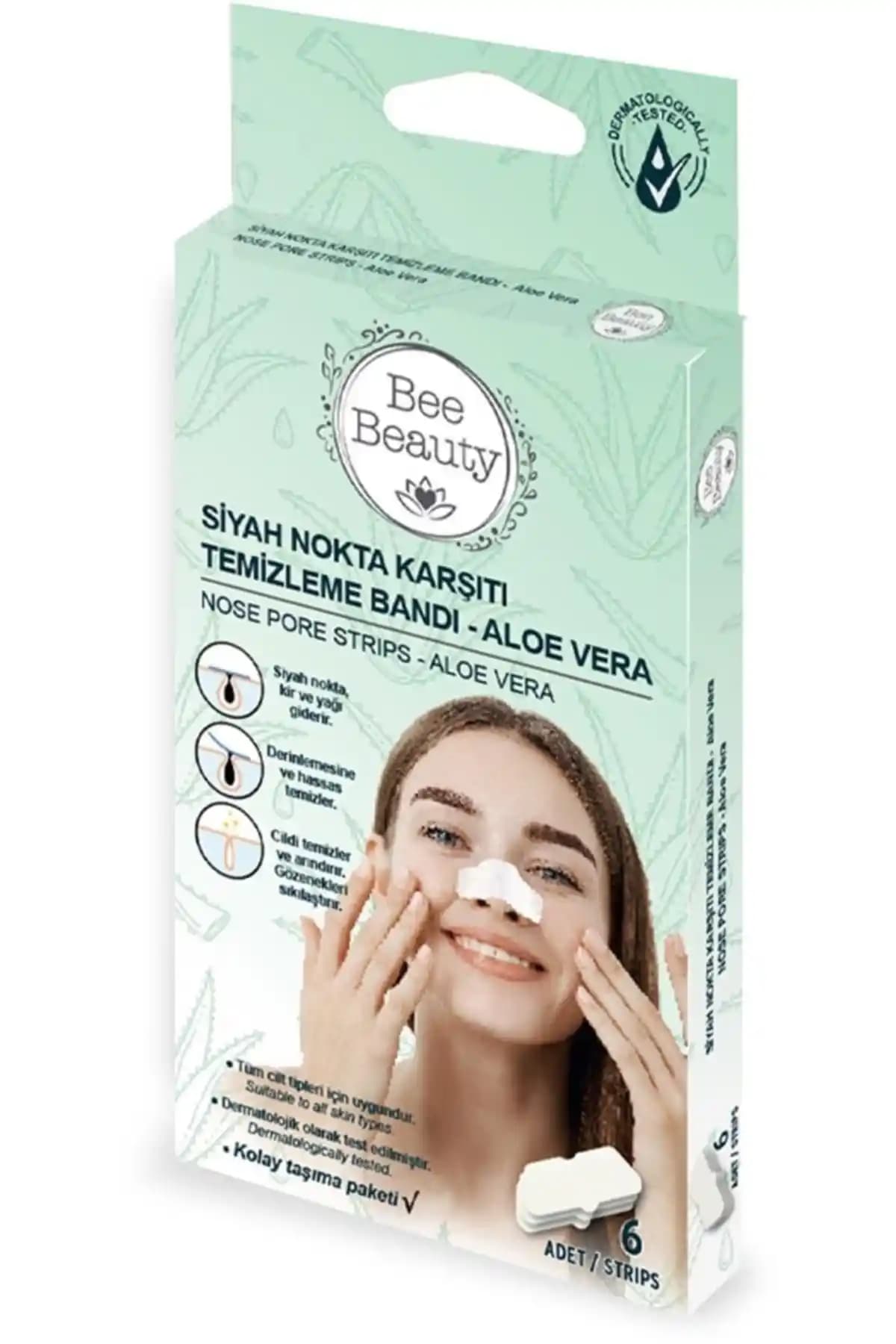 Bee Beauty Aloe Vera Siyah Nokta Bandı: Derinlemesine Temizlik ve Gözenek Sıkılaştırıcı Çözüm